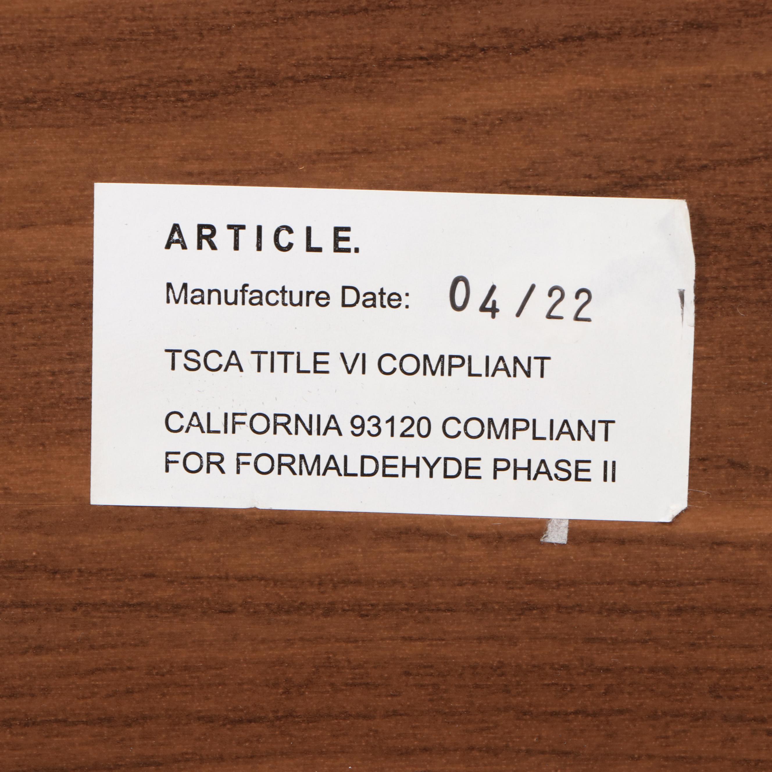 Article Mid Century Modern Style Walnut Six-Drawer Chest