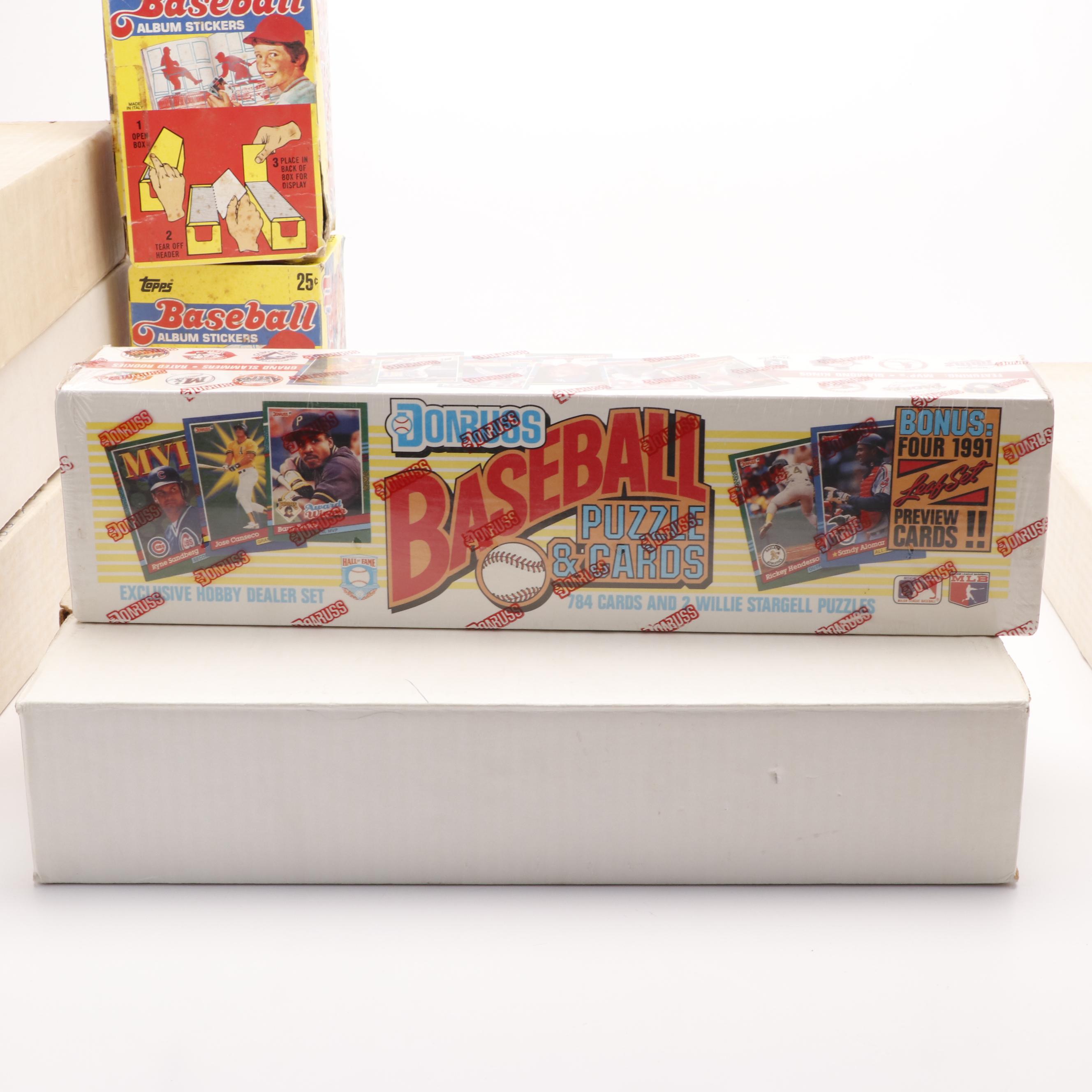 Large Group of Baseball, Football, and Hockey Card Year Sets