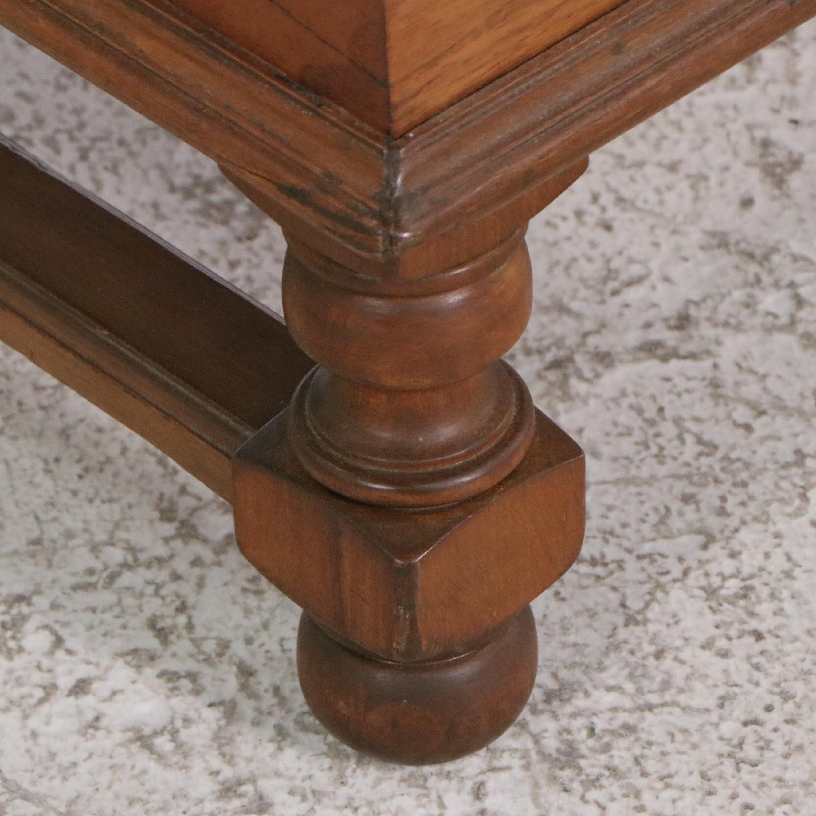 Jacobean Style Wooden Cedar Chest, Mid to Late 20th Century