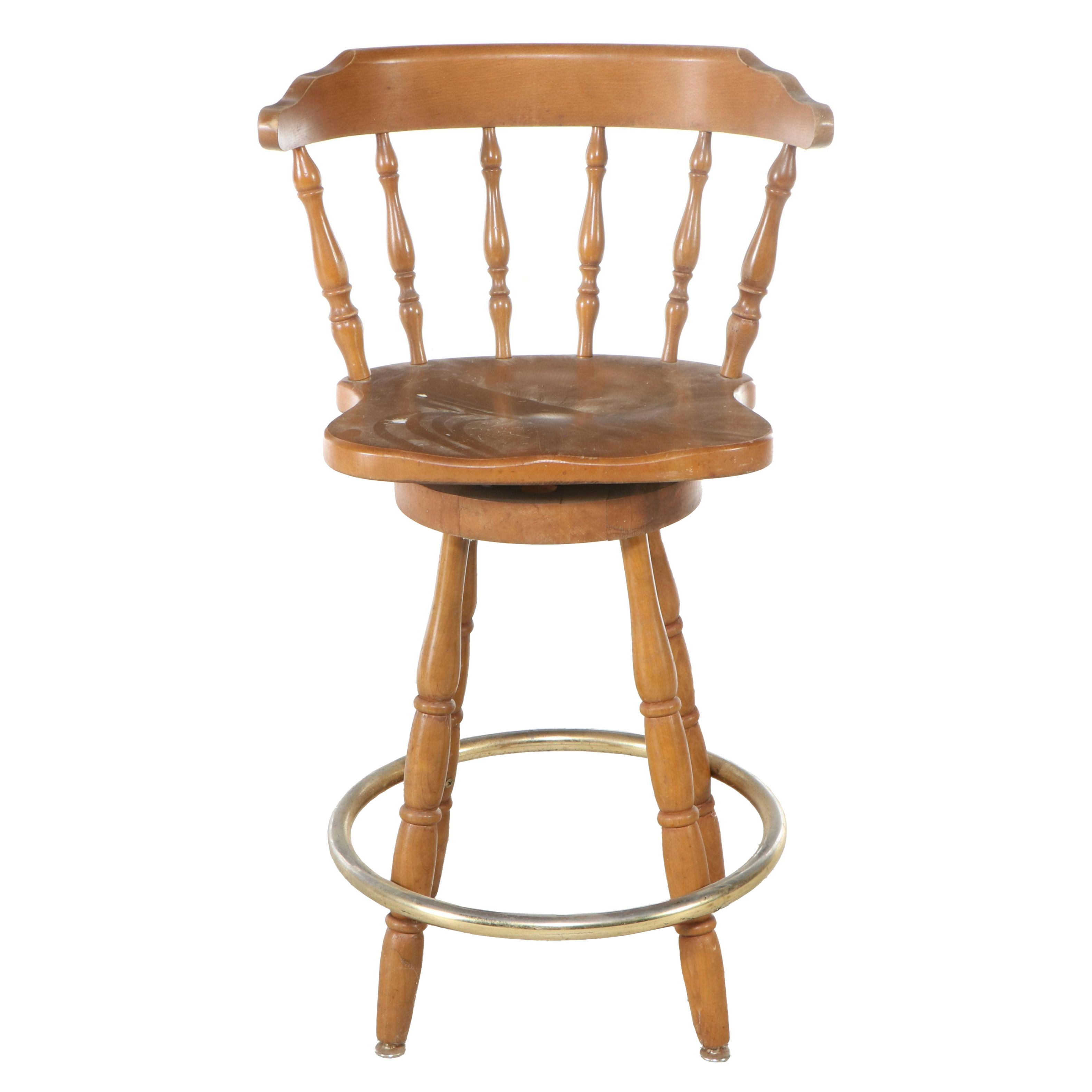 Authentic Furniture Products American Colonial Style Maple Bar Stool