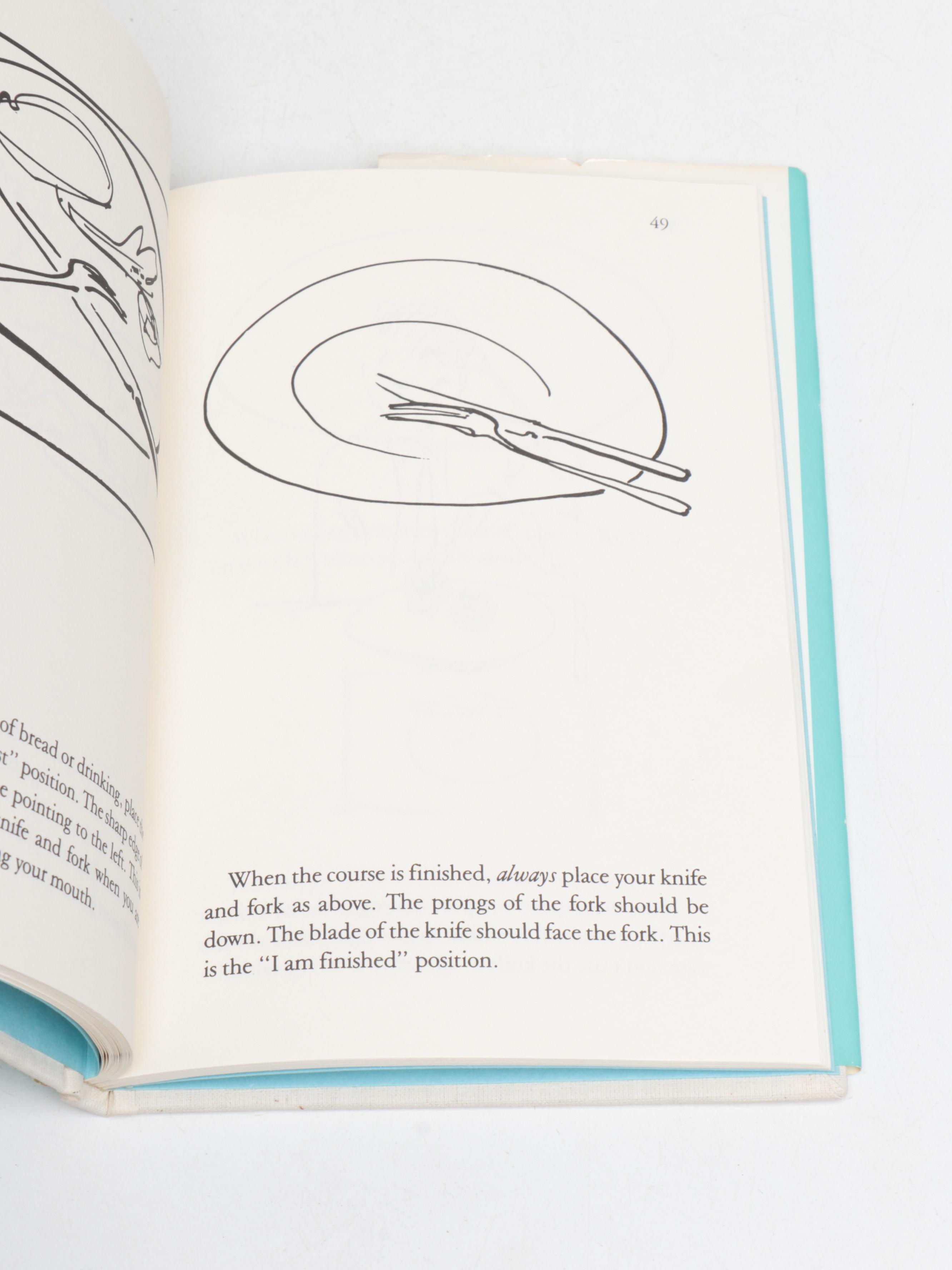 Illustrated "Tiffany's Table Manners for Teenagers" by Walter Hoving, 1989