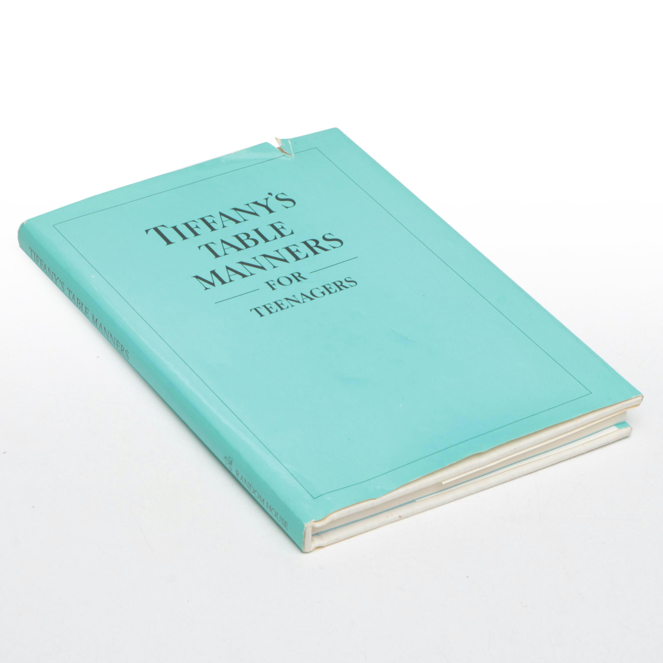 Illustrated "Tiffany's Table Manners for Teenagers" by Walter Hoving, 1989