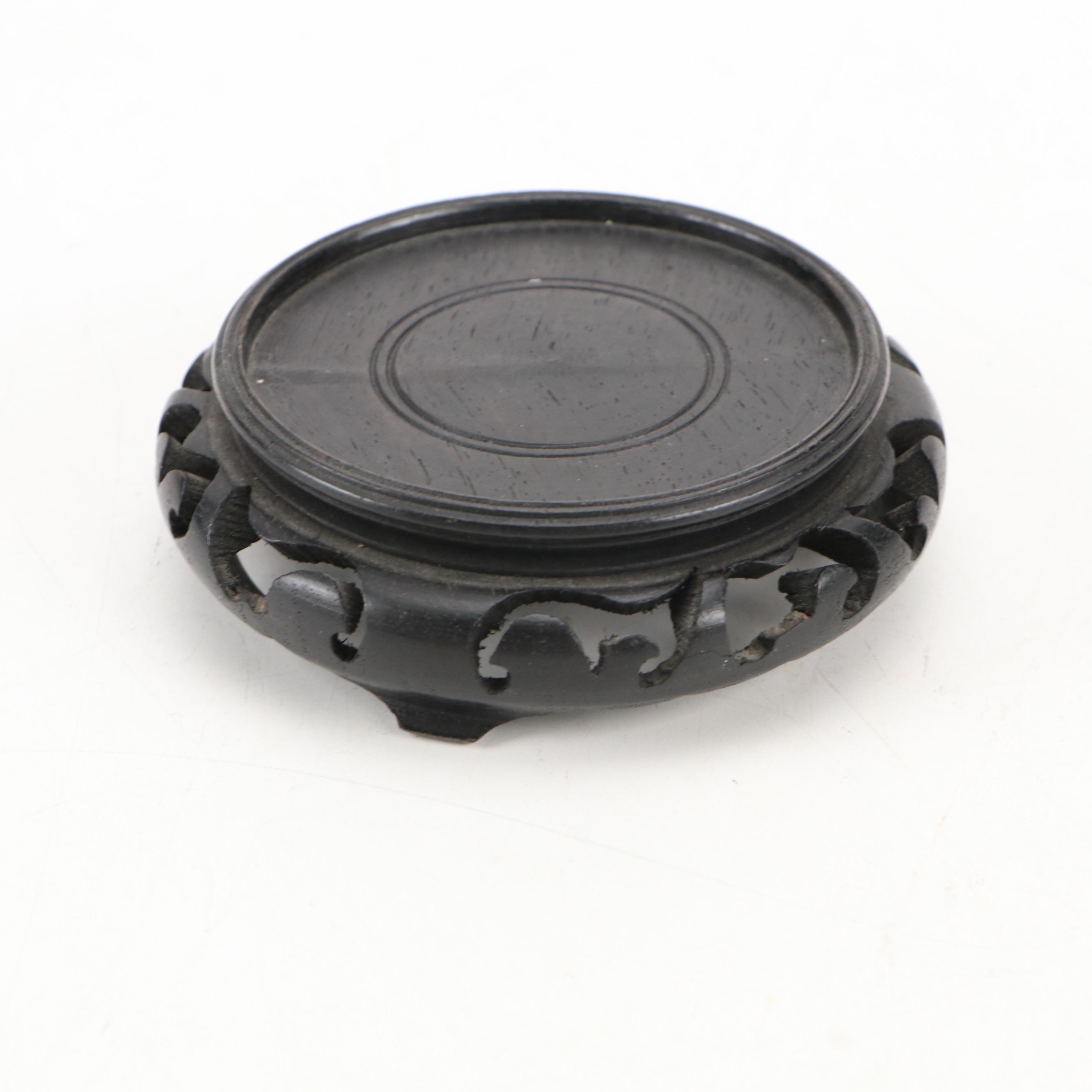 Chinese Cloisonne Bowl with Porcelain Blue and White Ginger Jar