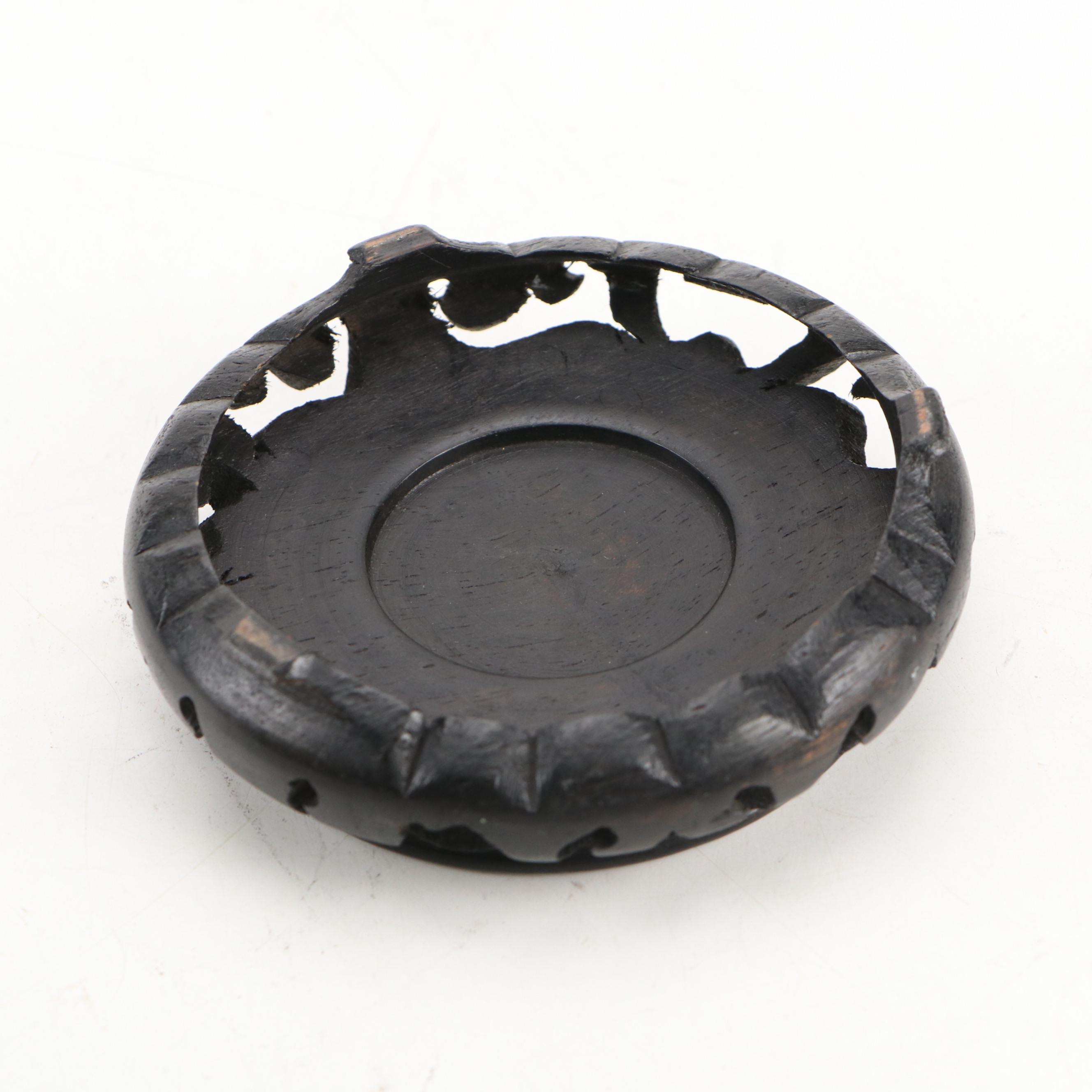 Chinese Cloisonne Bowl with Porcelain Blue and White Ginger Jar