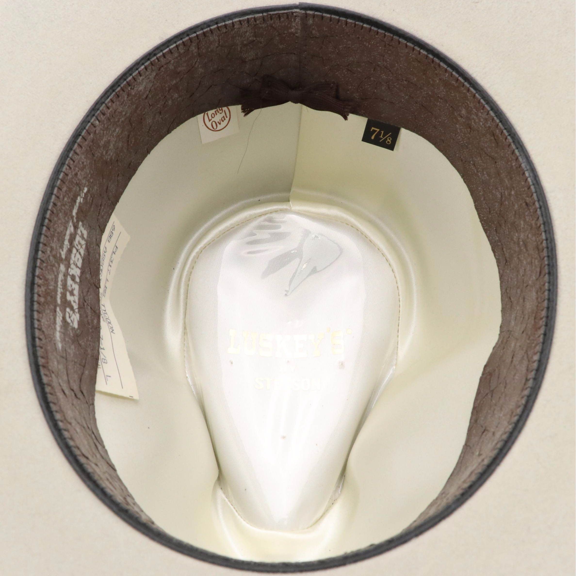 Luskey's by Stetson PL317 Tycoon Western Hat in Beaver Fur Felt with Box