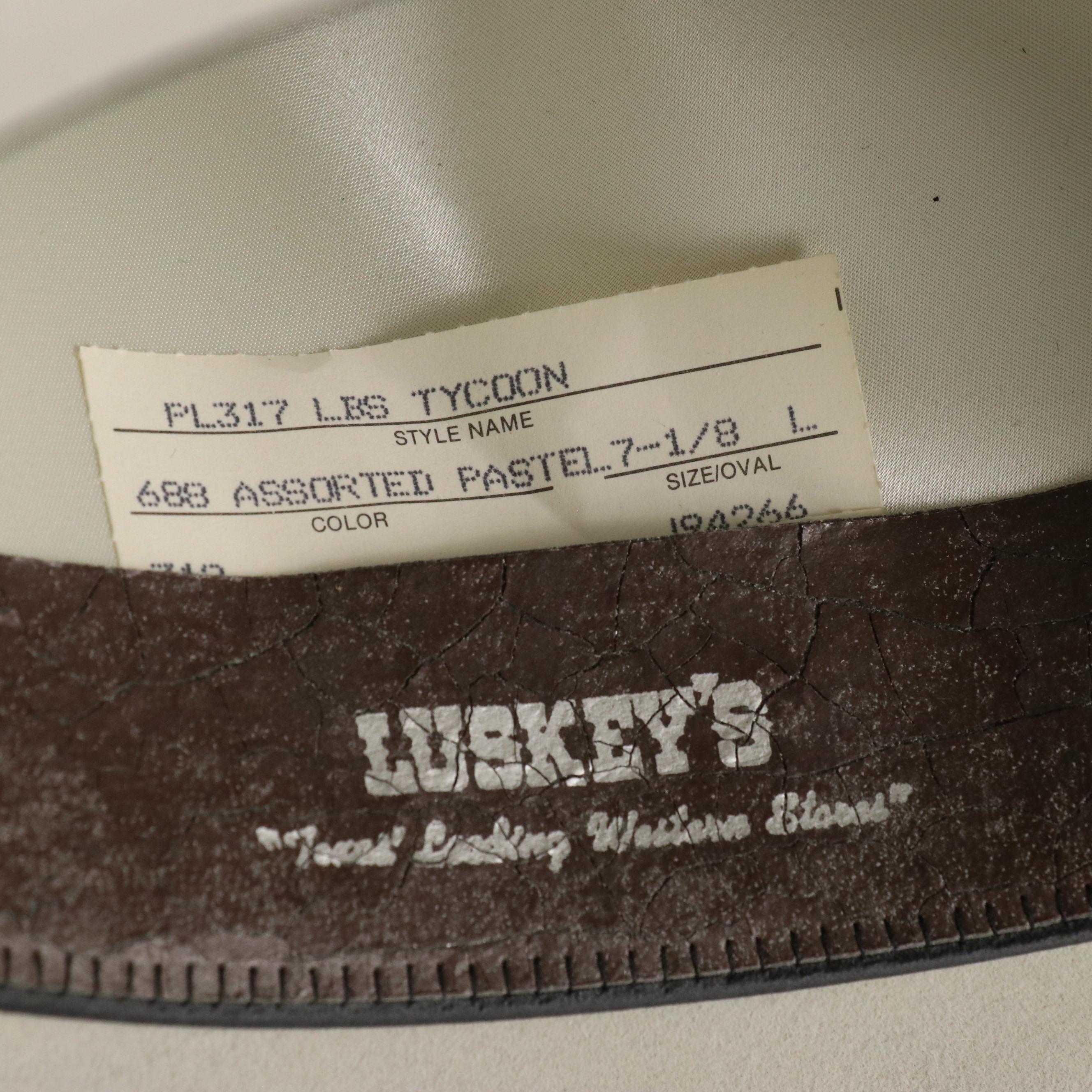 Luskey's by Stetson PL317 Tycoon Western Hat in Beaver Fur Felt with Box