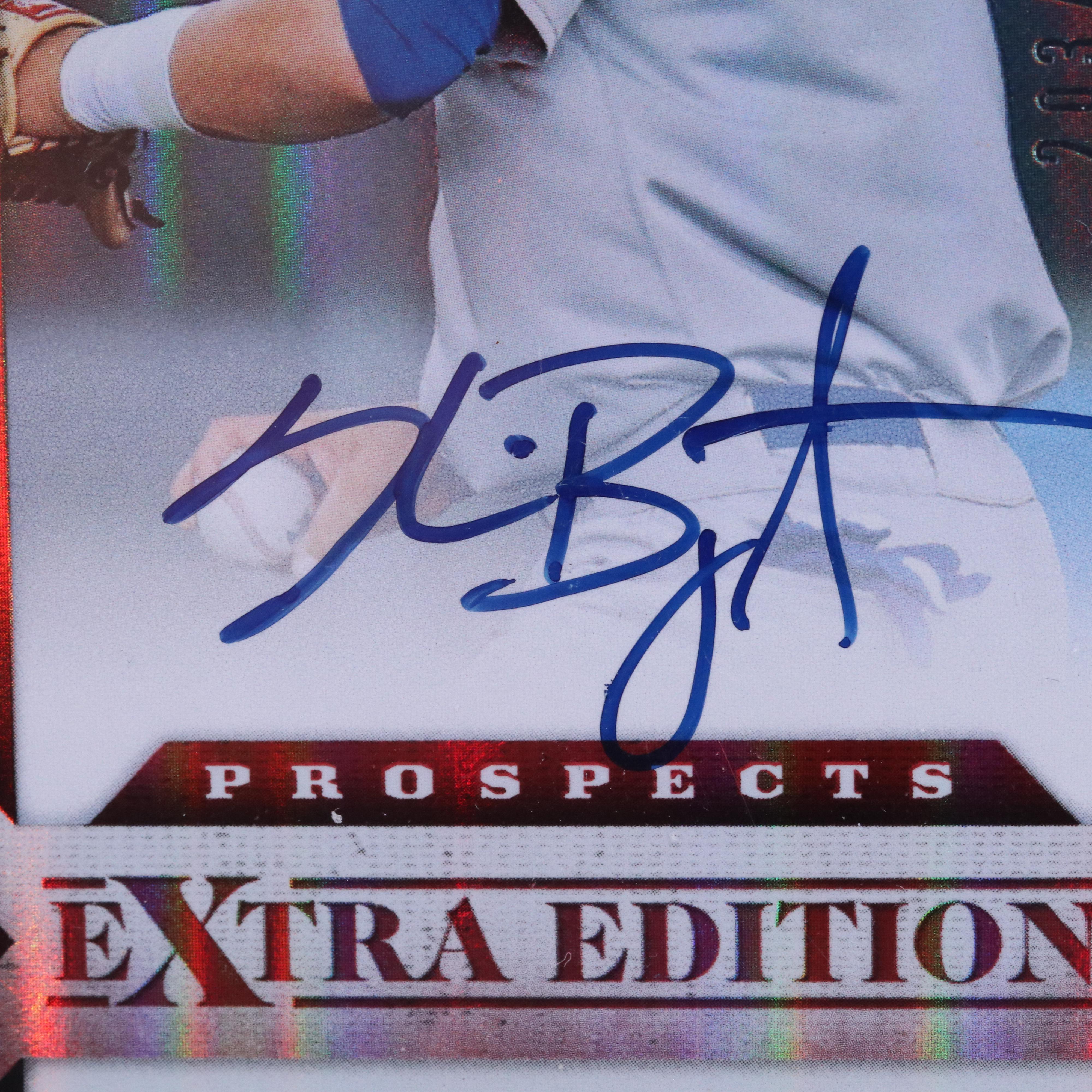 2013 Elite Kris Bryant Signed Chicago Cubs Baseball Card #ed 203/324