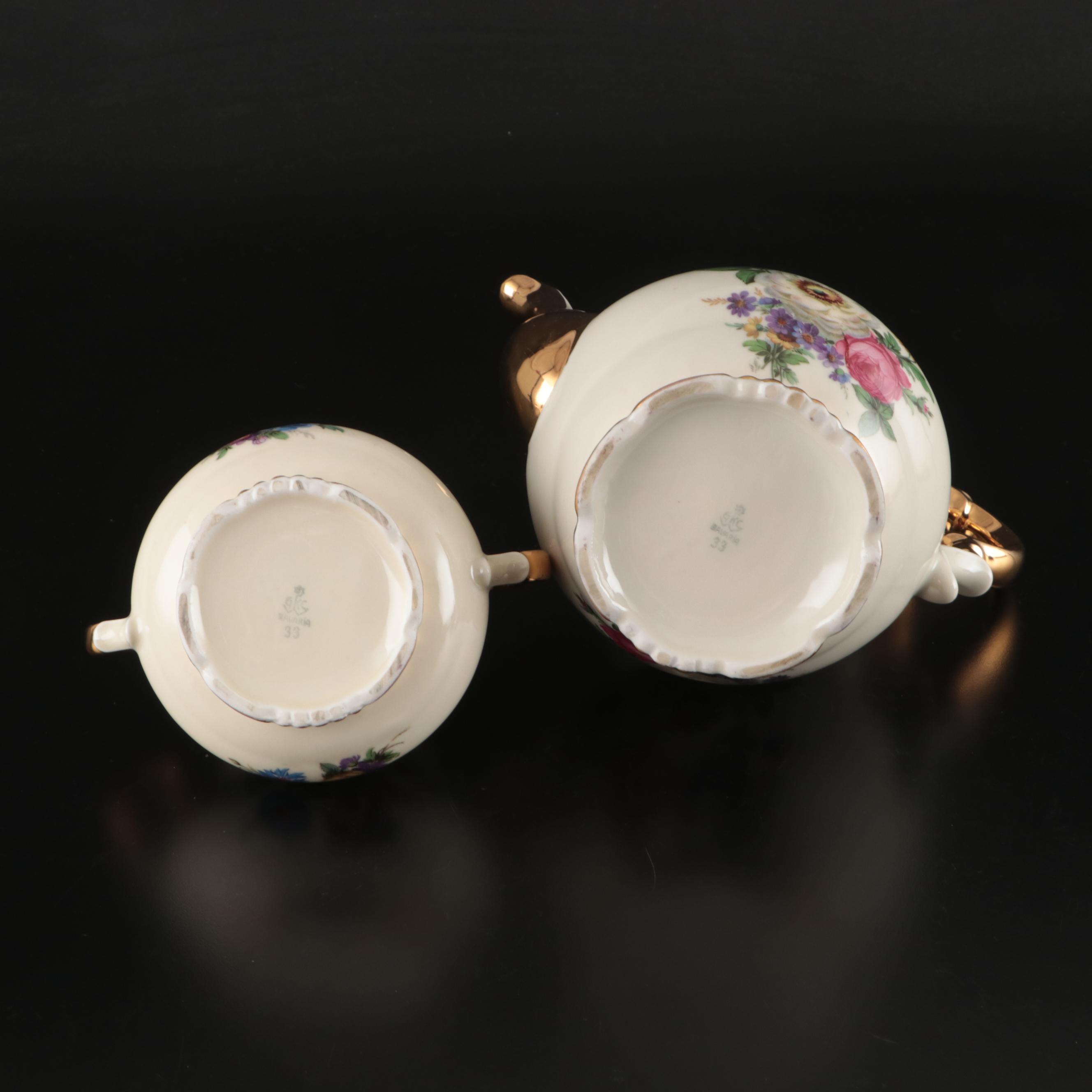 Nikko "Blue Willow" with German Tea Set and Other Tableware