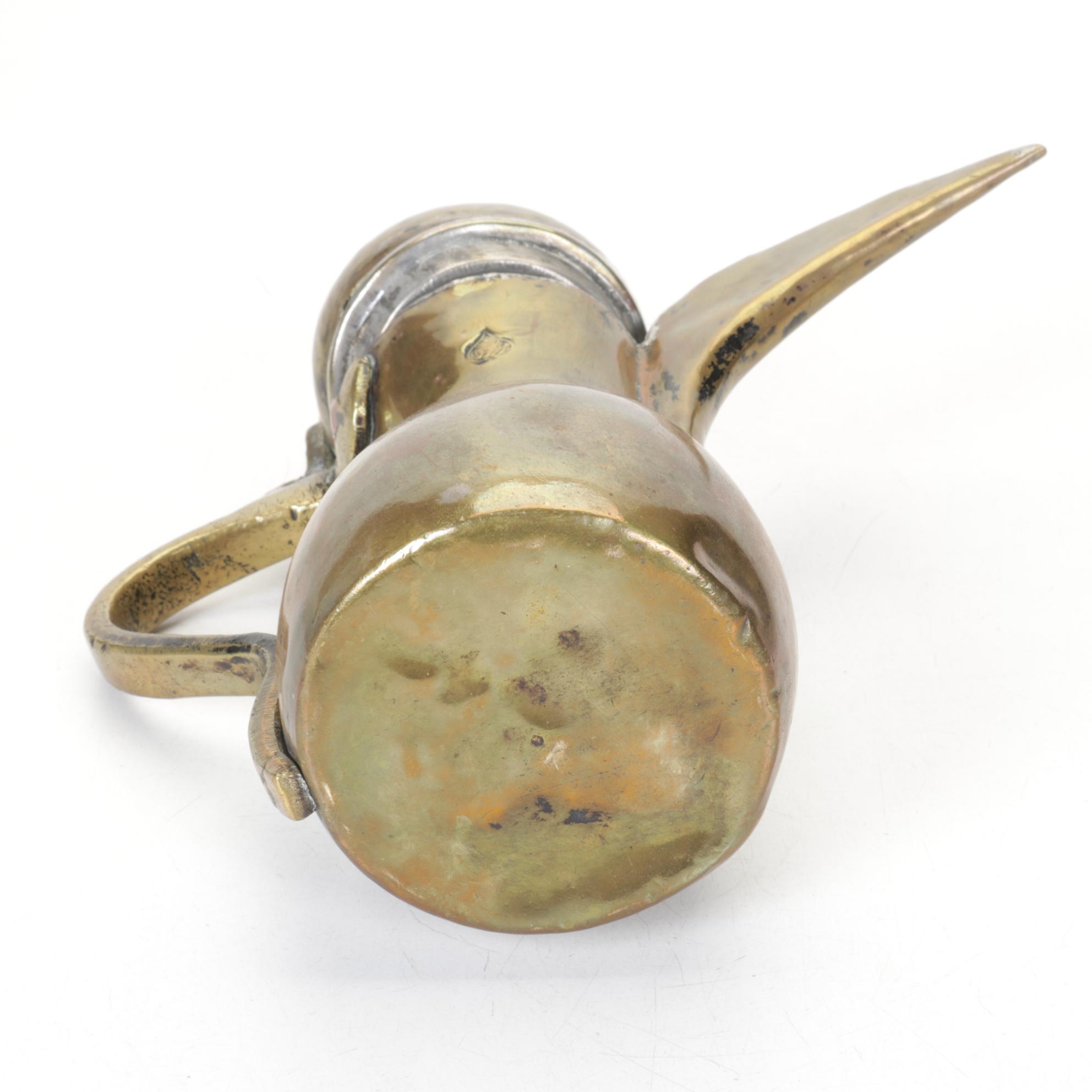 Middle-Eastern Brass Dallah, Ewer & Repousse Plate