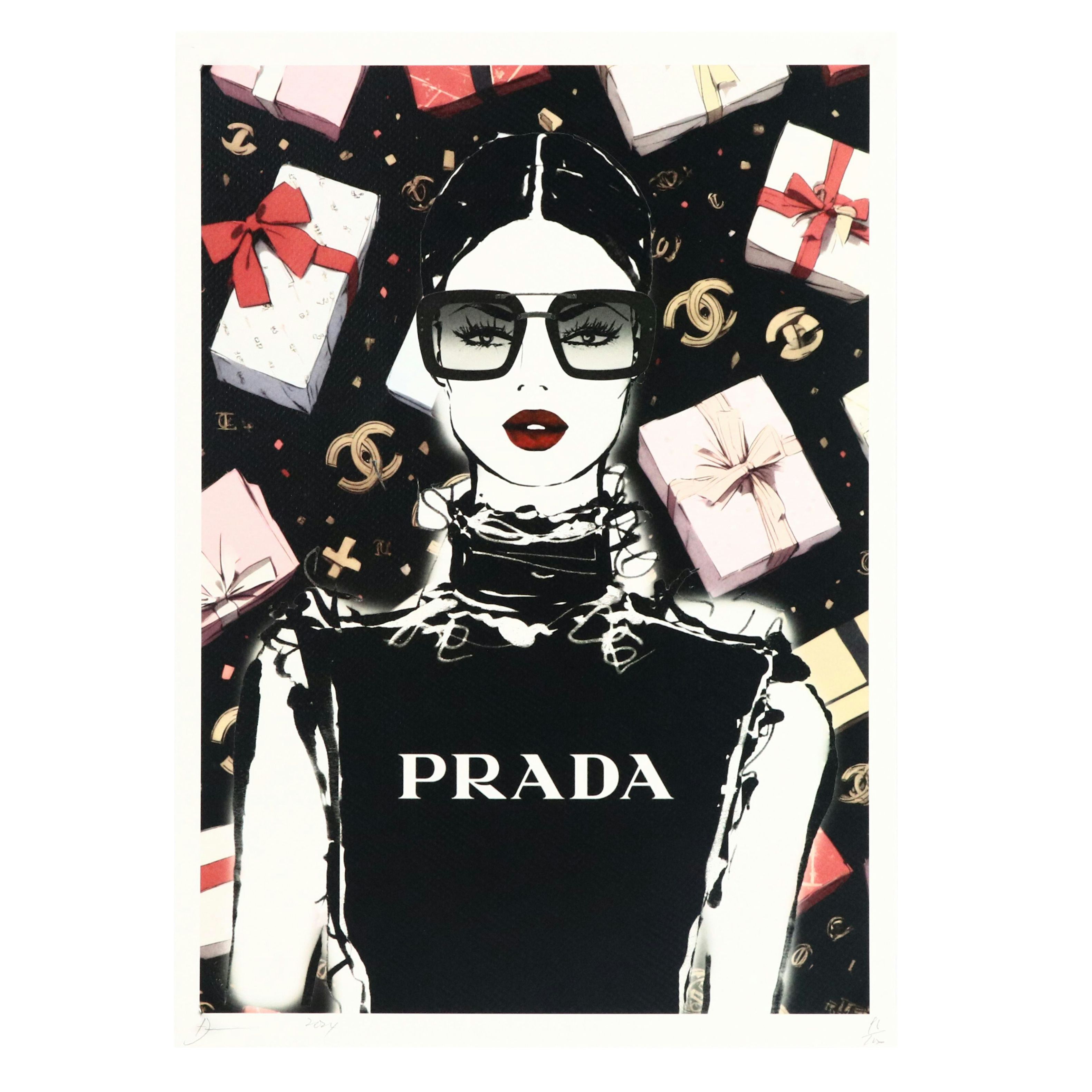 Death NYC Graphic Digital Print Featuring Prada x Chanel, 2024