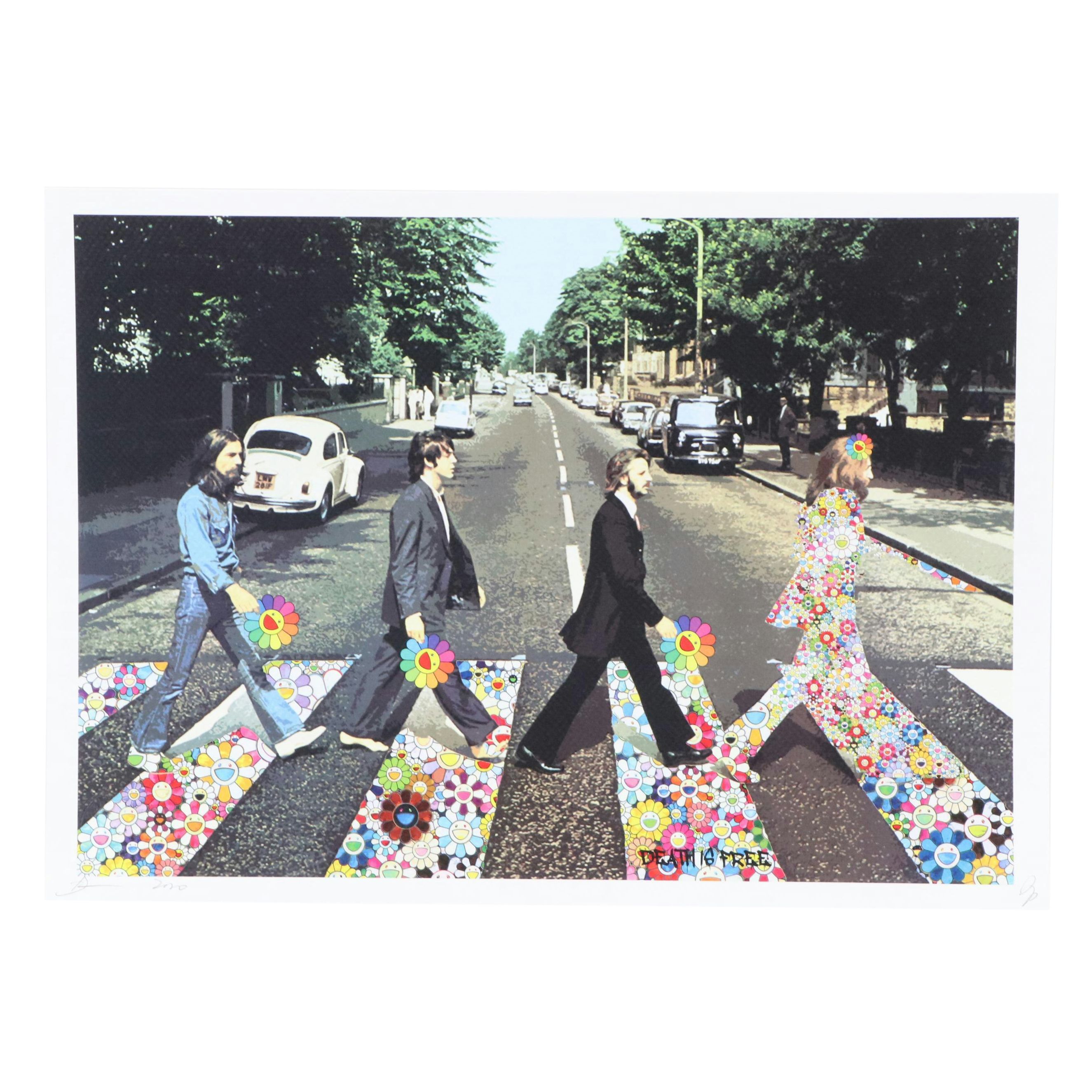 Death NYC Pop Art Graphic Print of the Beatles x Murakami, 2020