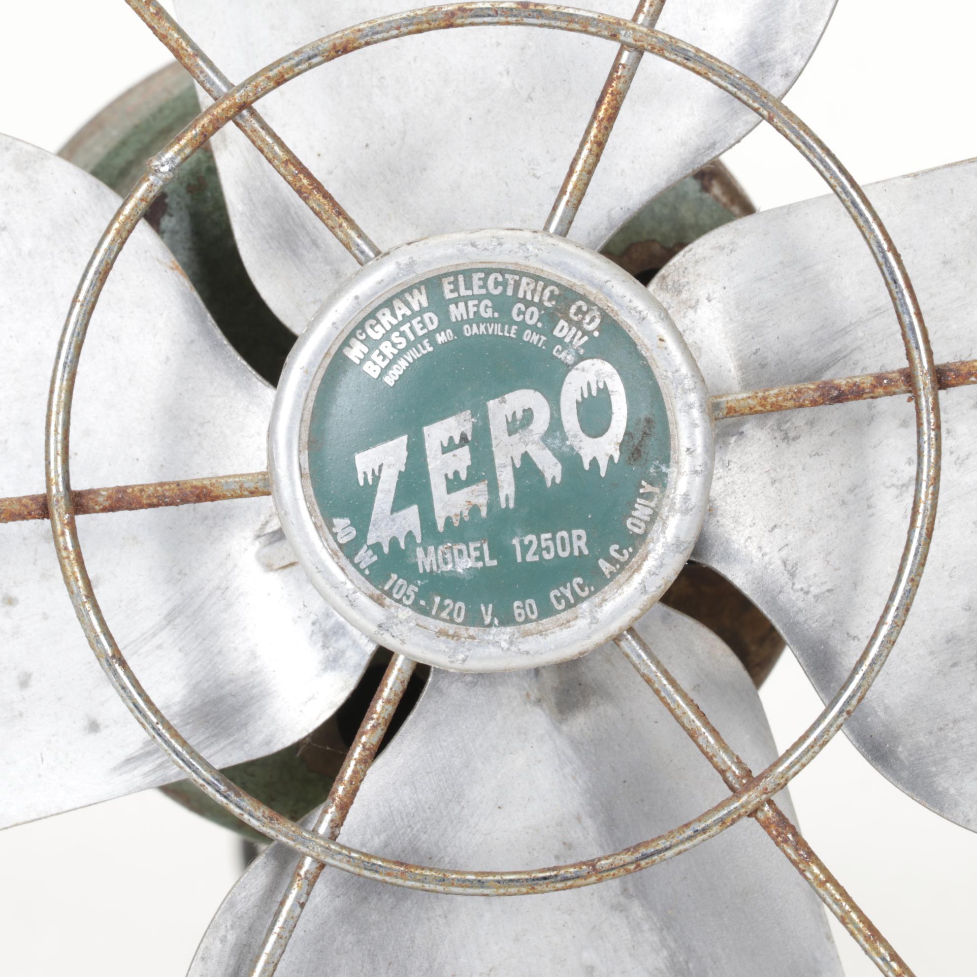 Art Deco Style McGraw Electric Co. Zero Desk Fan, Mid-20th C