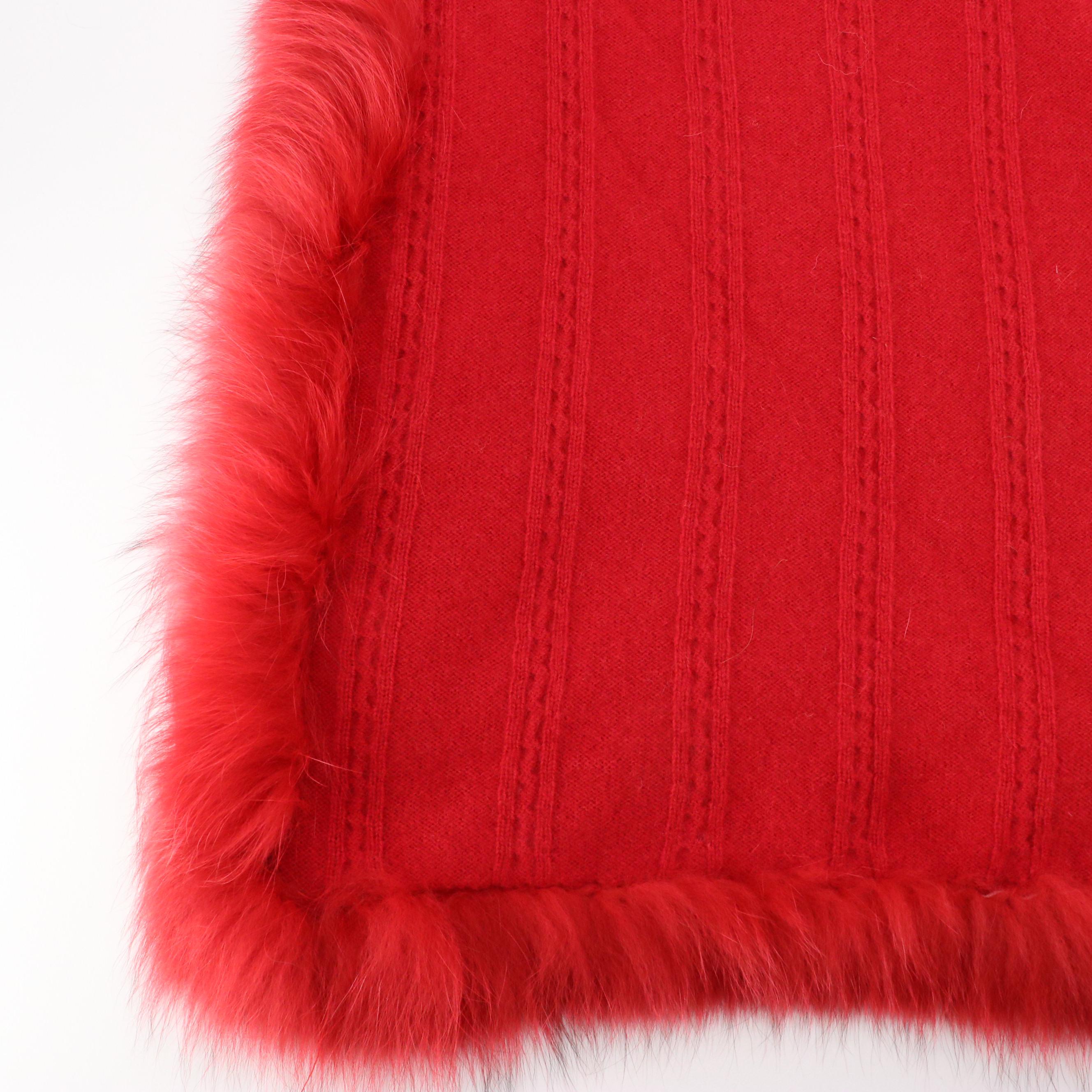 Sayami Fox Fur Trimmed Cashmere Scarf