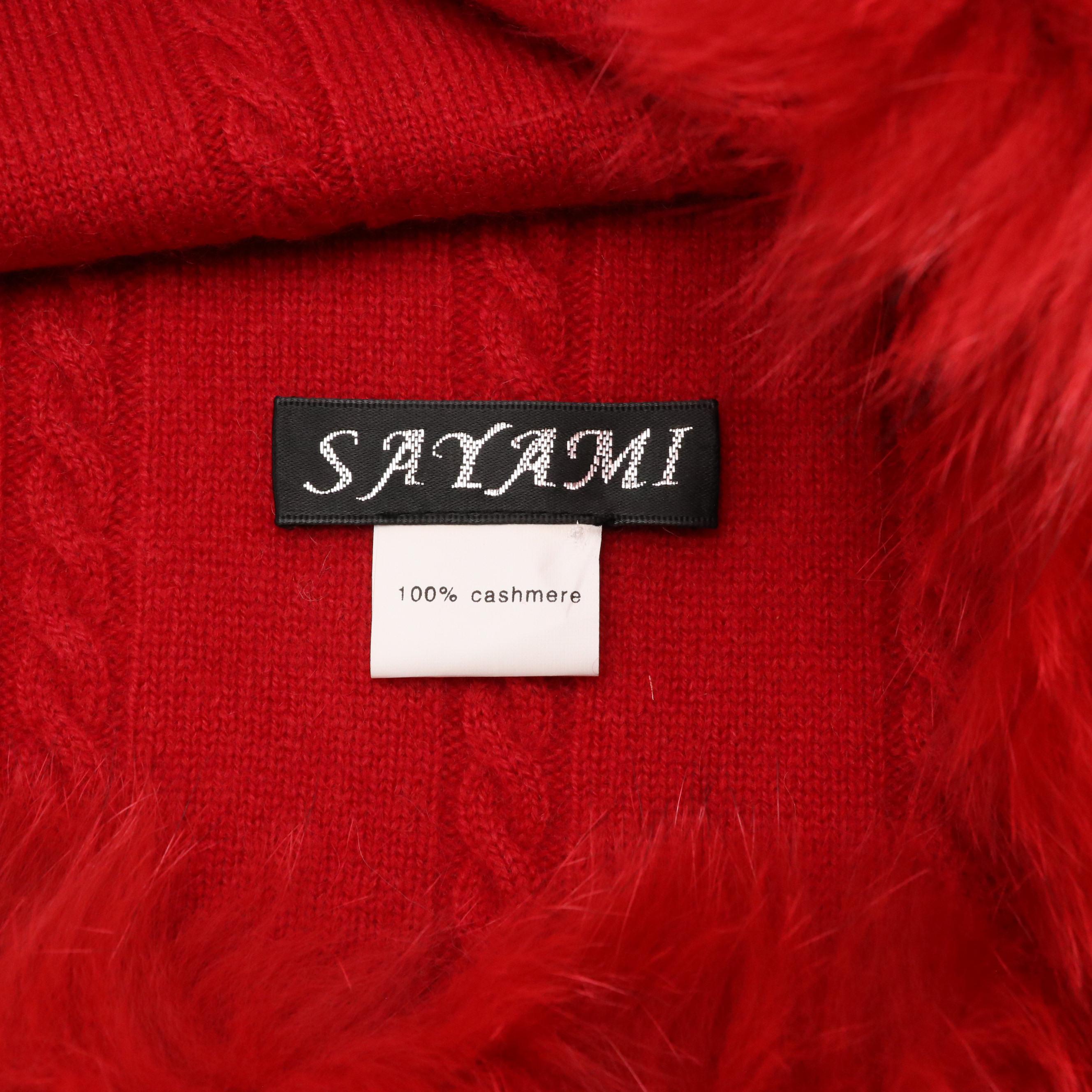 Sayami Fox Fur Trimmed Cashmere Scarf