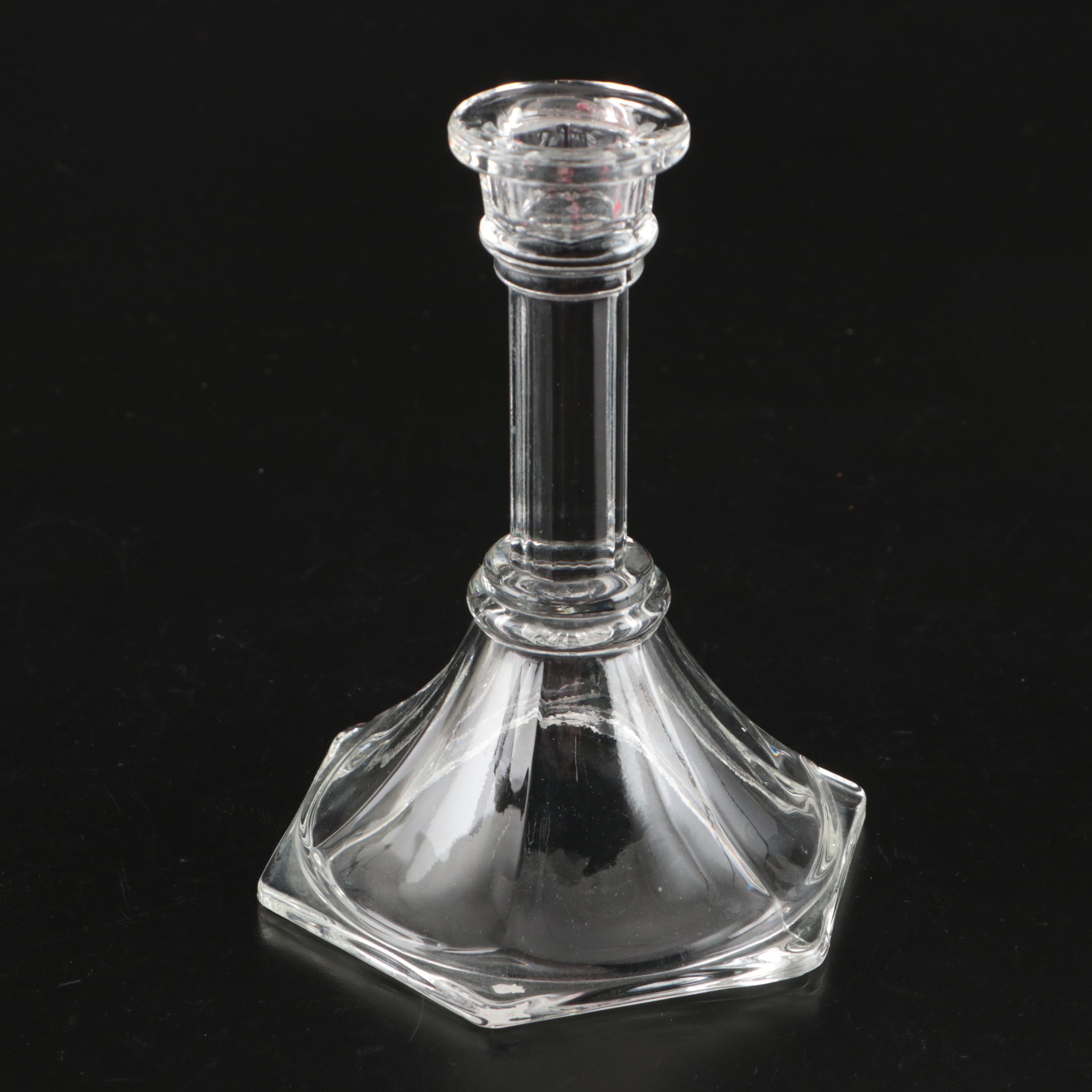 Claret Wine Jug with Candlesticks and Other Decor, Mid to Late 20th Century