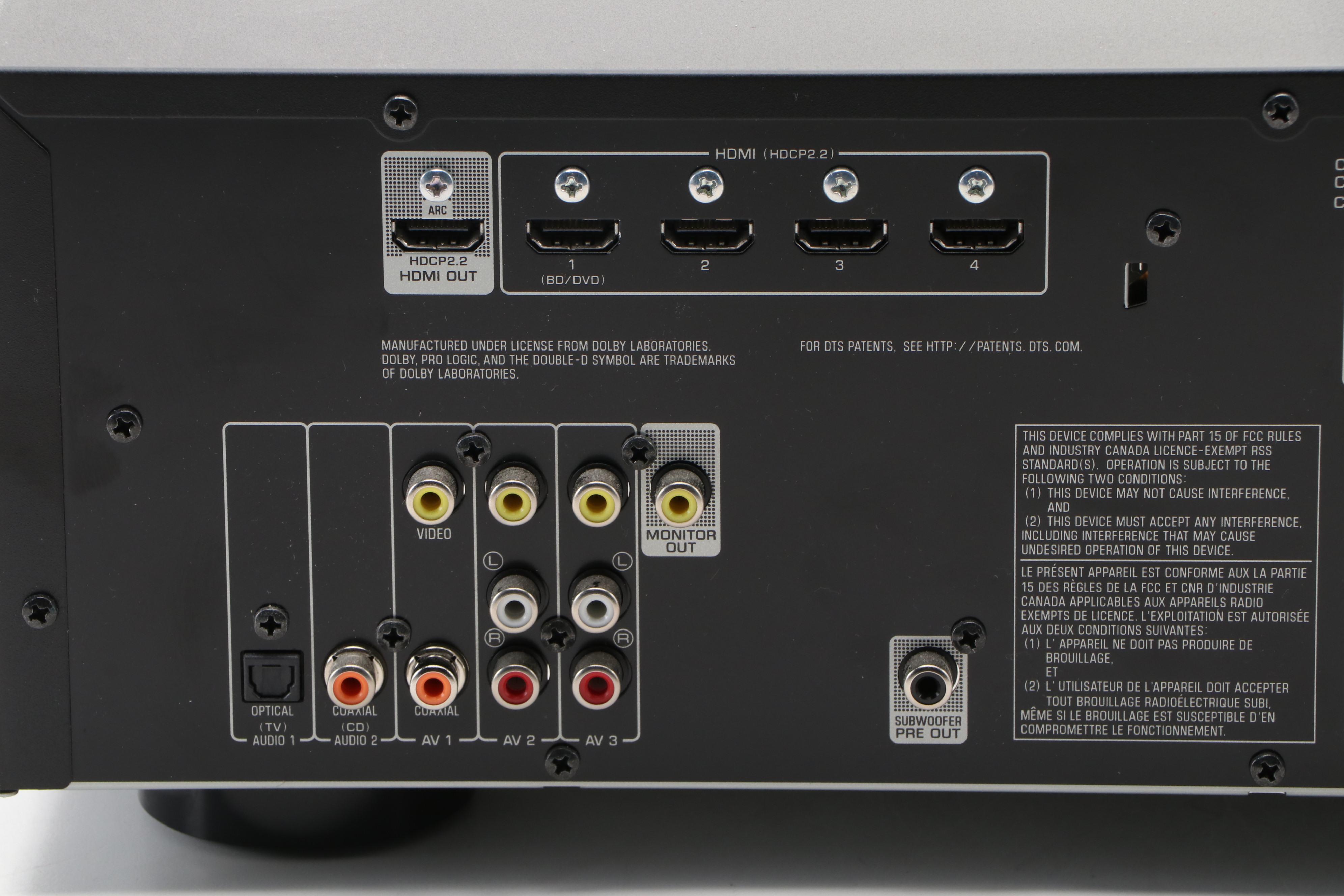 Yamaha RX-V381 AV Receiver with JBL Sub135 Subwoofer Speaker