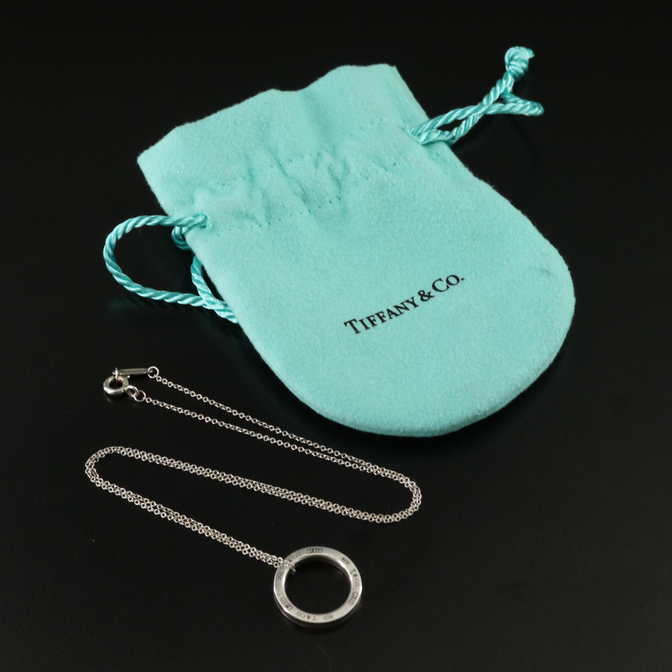 Tiffany & Co. 1837 Sterling Circle Pendant Necklace