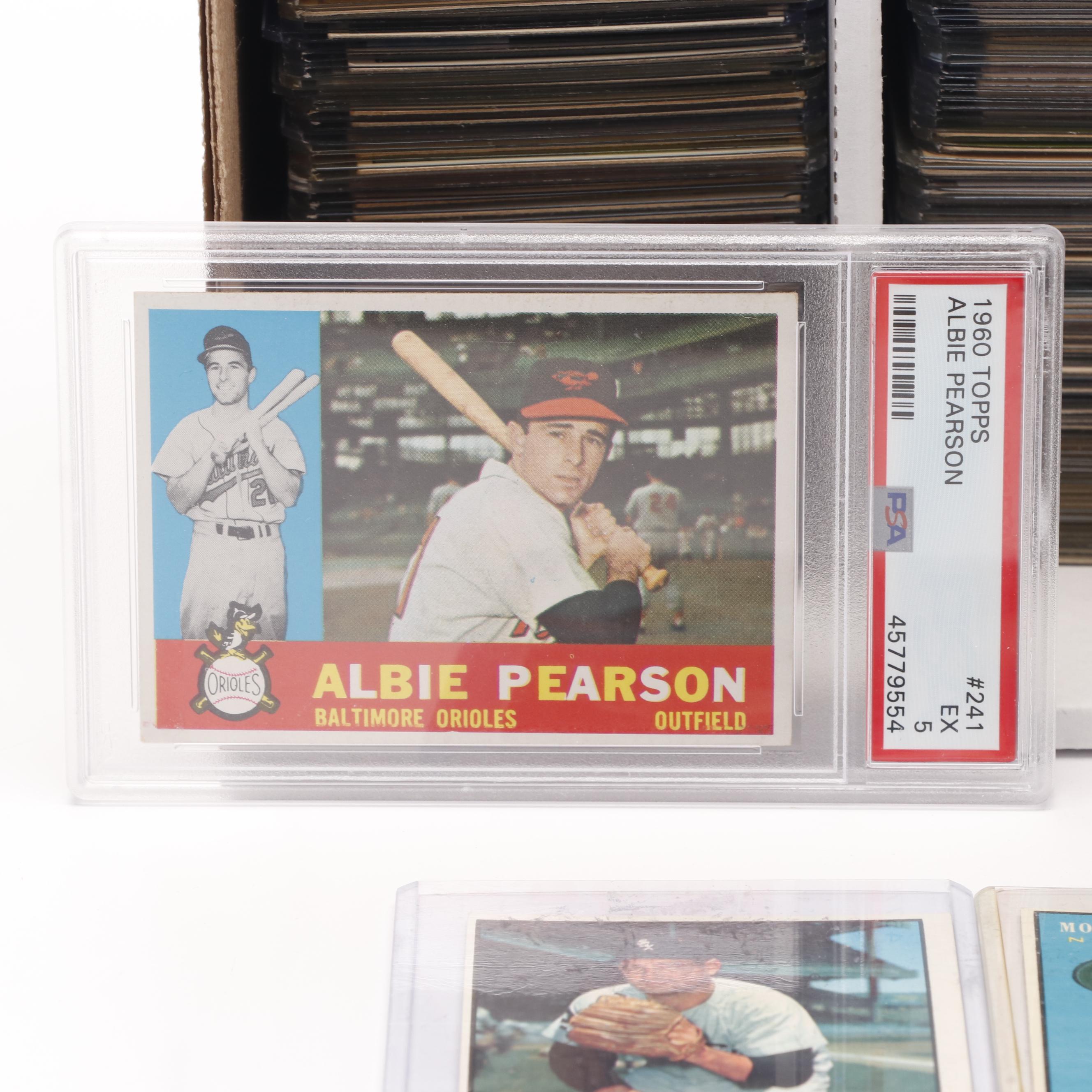 Lot of 250+ Cards With Graded Pete Rose, 1950, 1960s and 1980s
