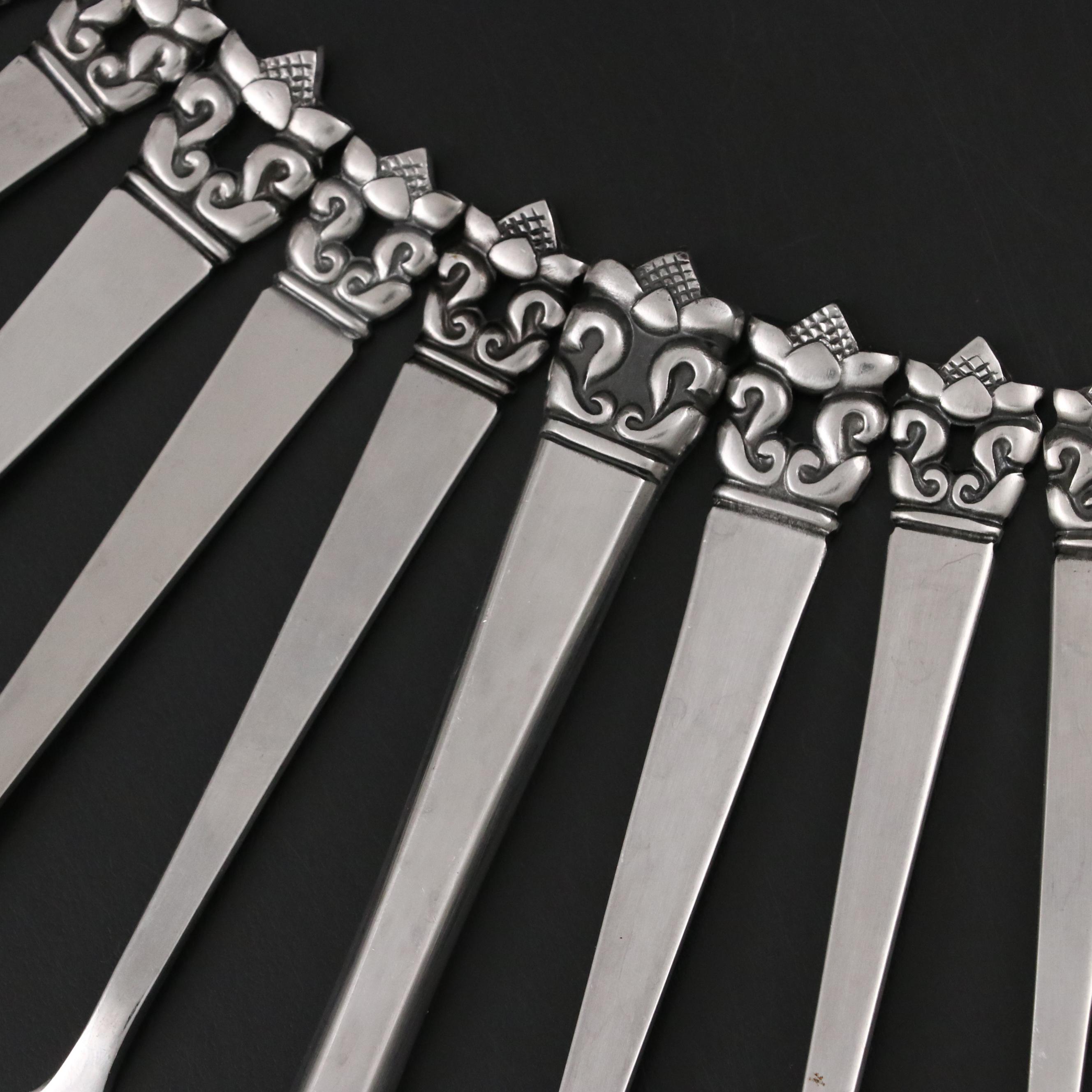 Stanley Roberts "Roget" Stainless Steel Flatware Set, 20th Century