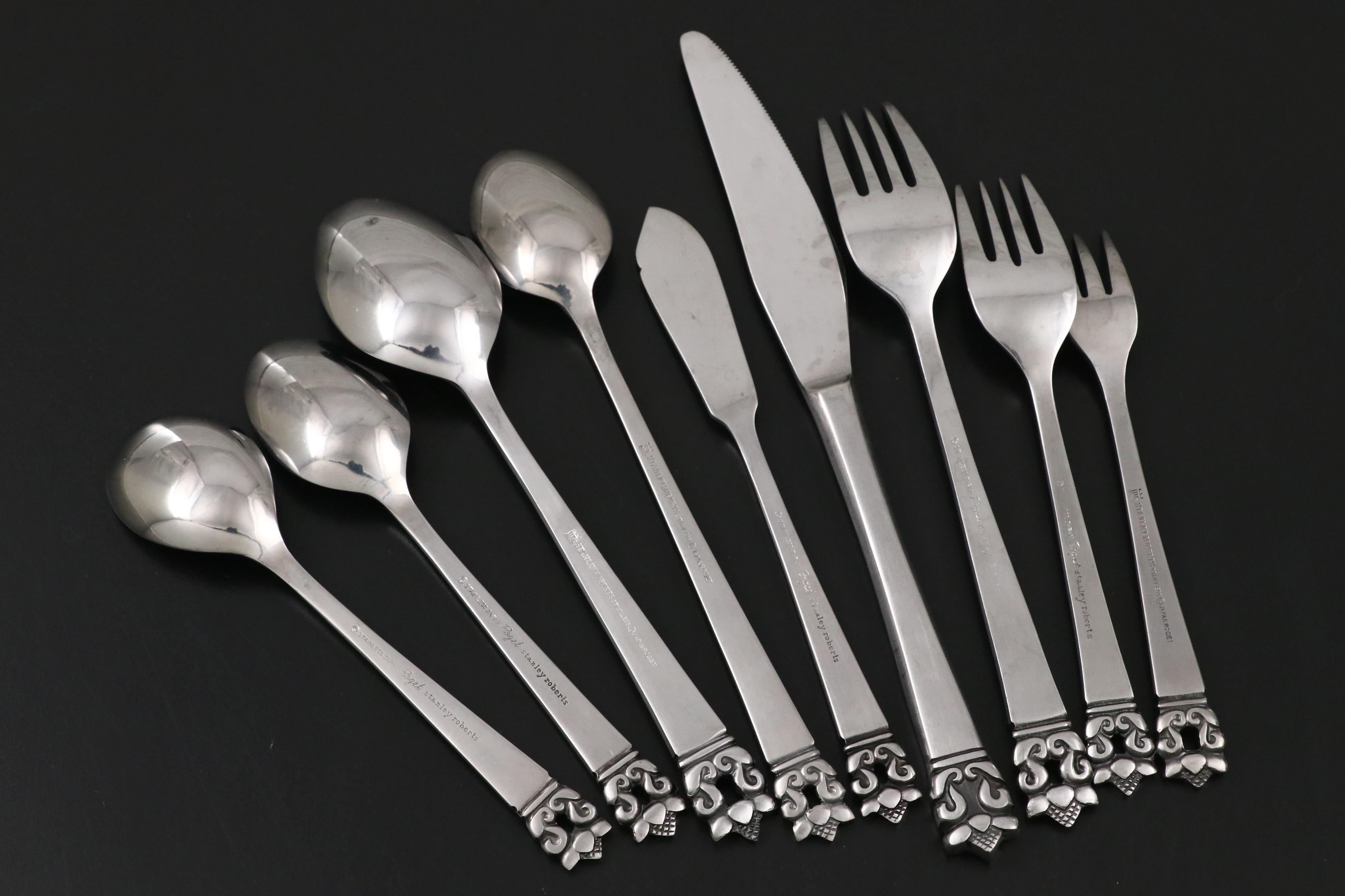 Stanley Roberts "Roget" Stainless Steel Flatware Set, 20th Century