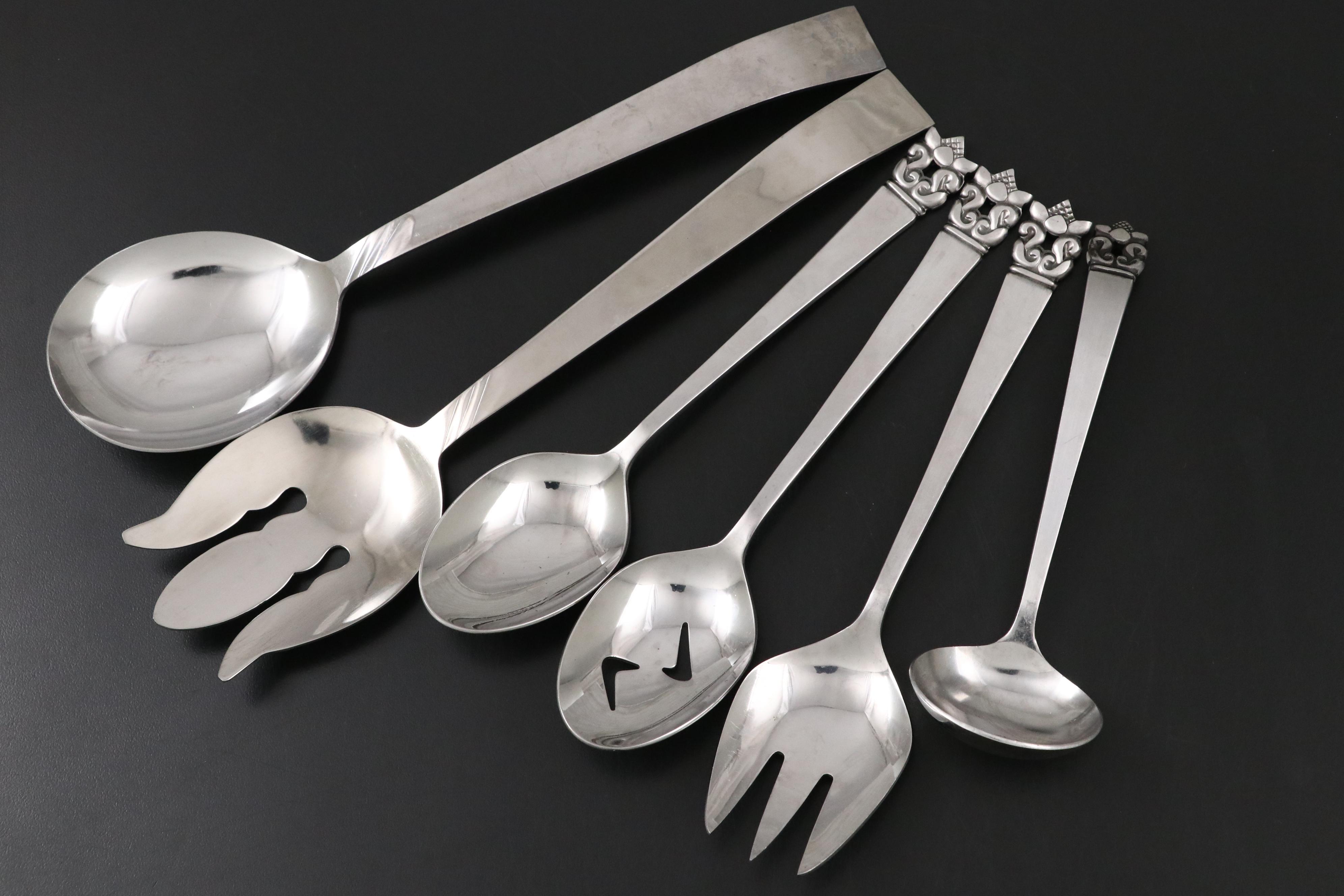 Stanley Roberts "Roget" Stainless Steel Flatware Set, 20th Century