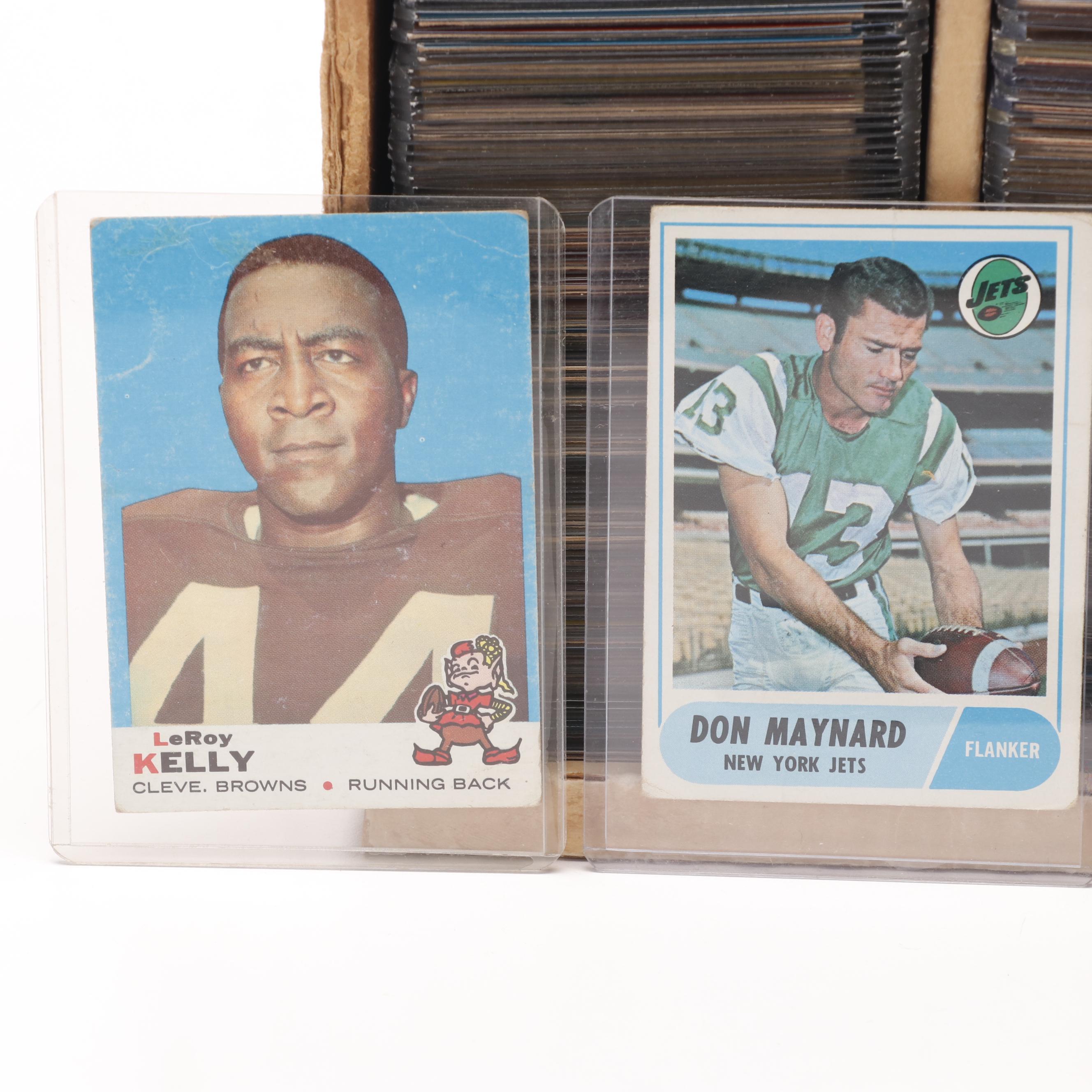 Lot of 250+ Vintage Football Cards From 1960s - 1970s Featuring Payton Rookie