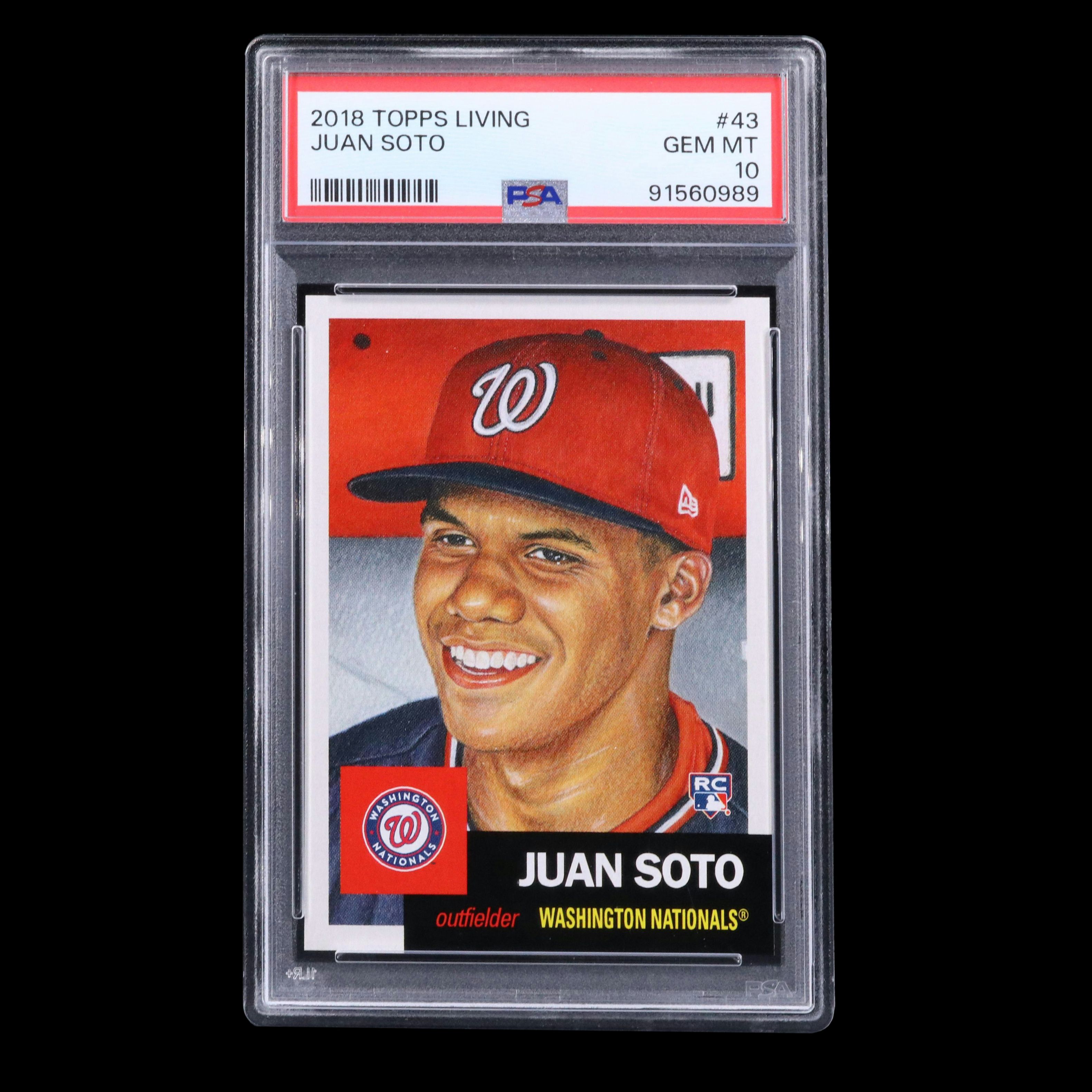 2018 Topps Living Juan Soto Washington Nationals Rookie Card Graded PSA 10