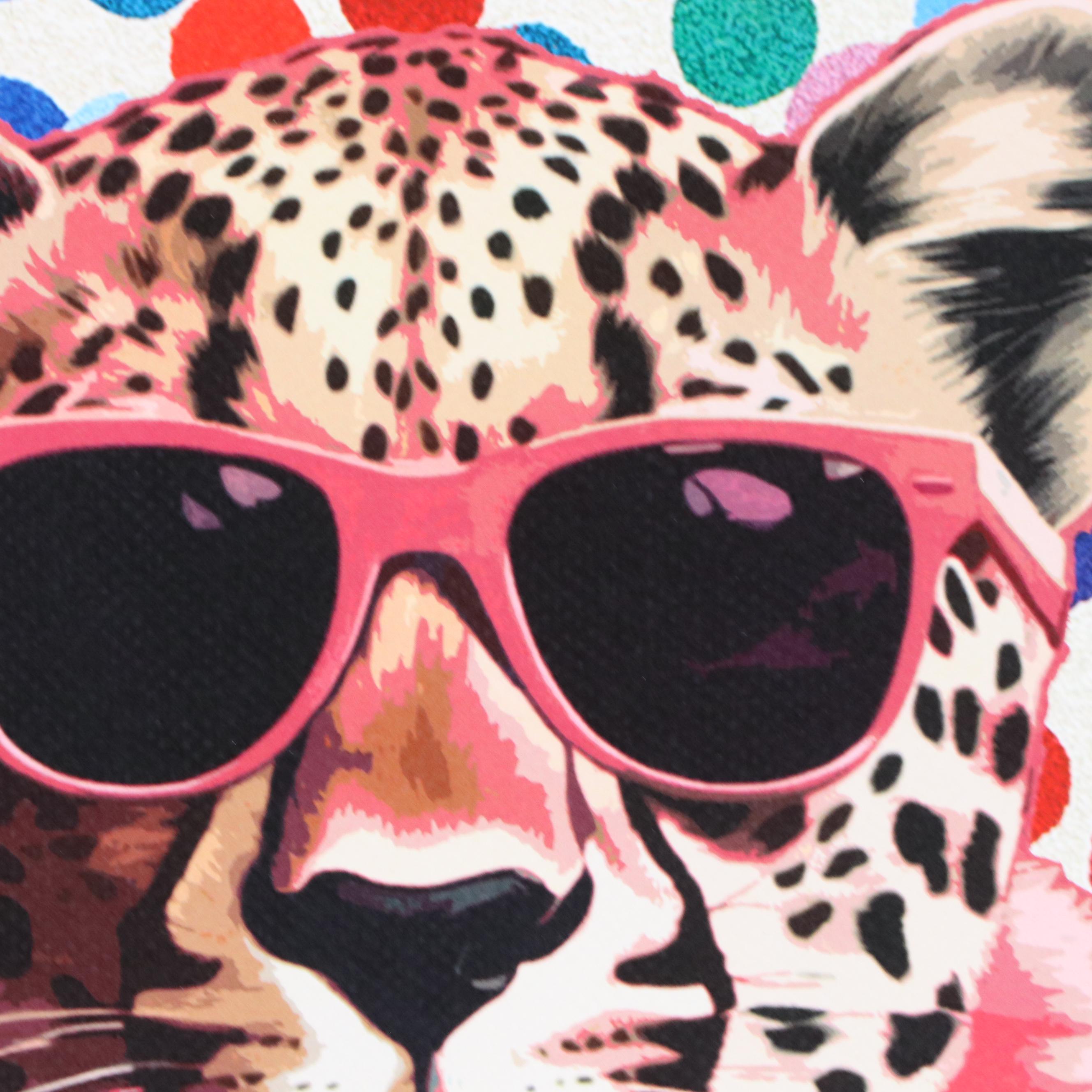 Death NYC Pop Art Graphic Print Featuring Cheetah in Pink Fashion, 2025