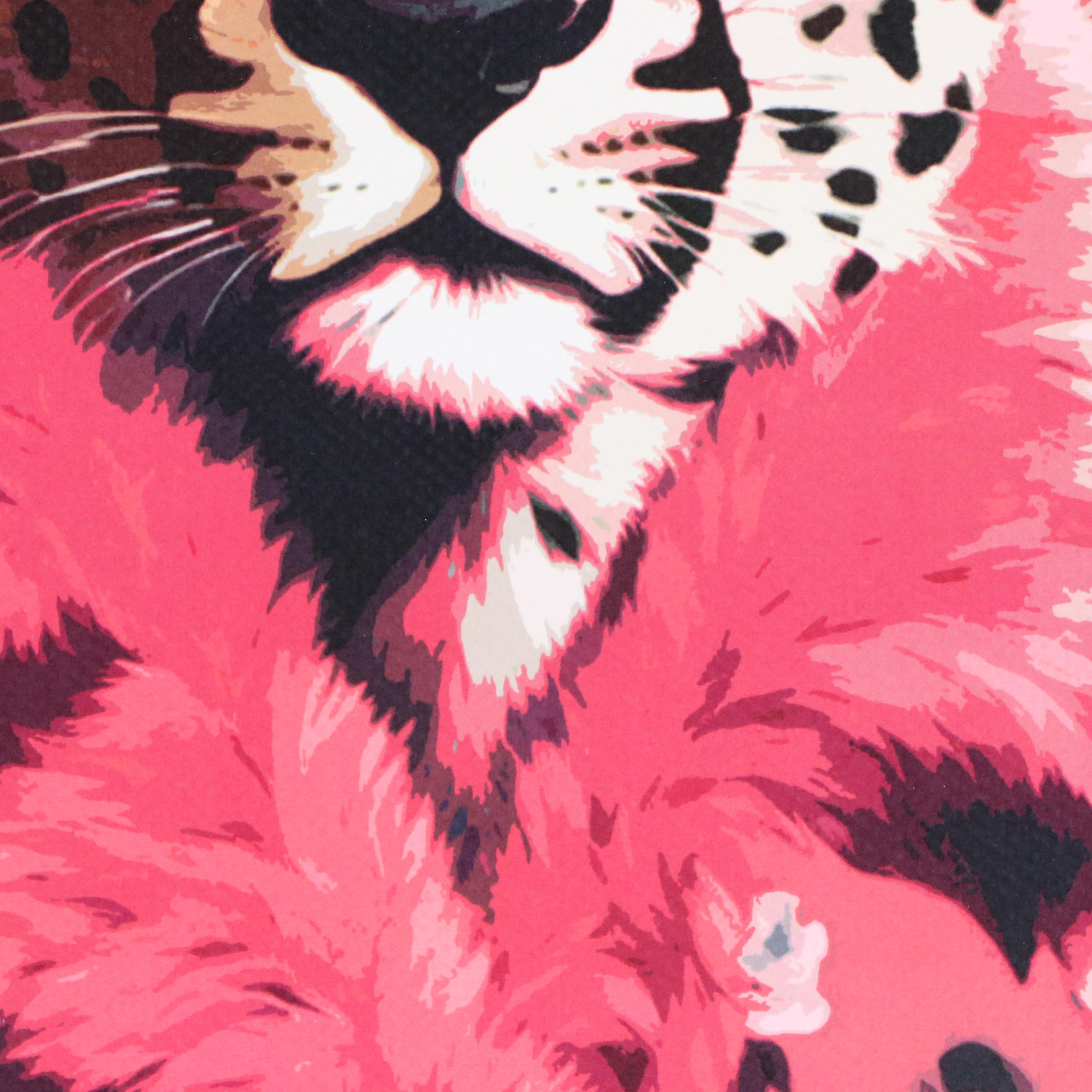 Death NYC Pop Art Graphic Print Featuring Cheetah in Pink Fashion, 2025