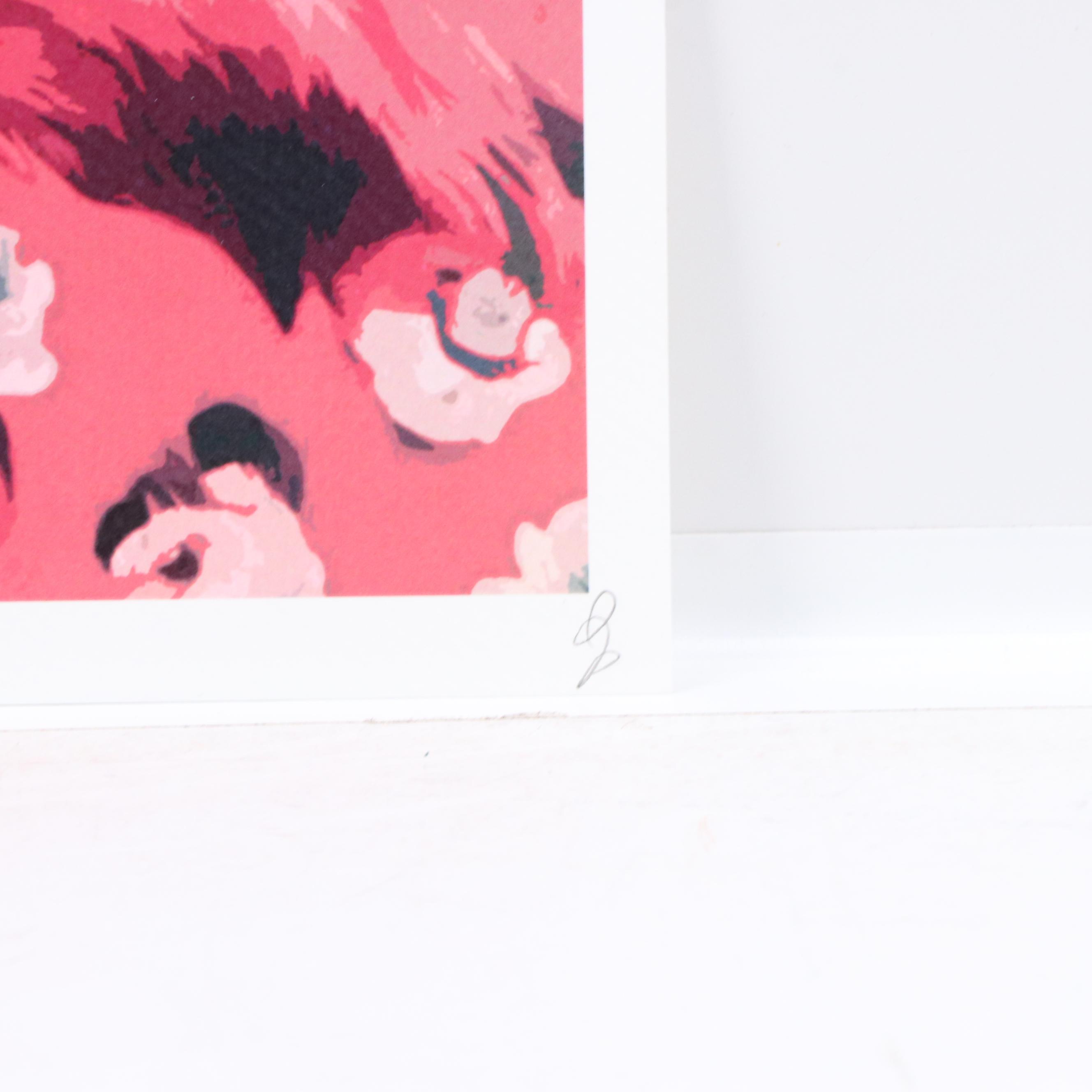 Death NYC Pop Art Graphic Print Featuring Cheetah in Pink Fashion, 2025