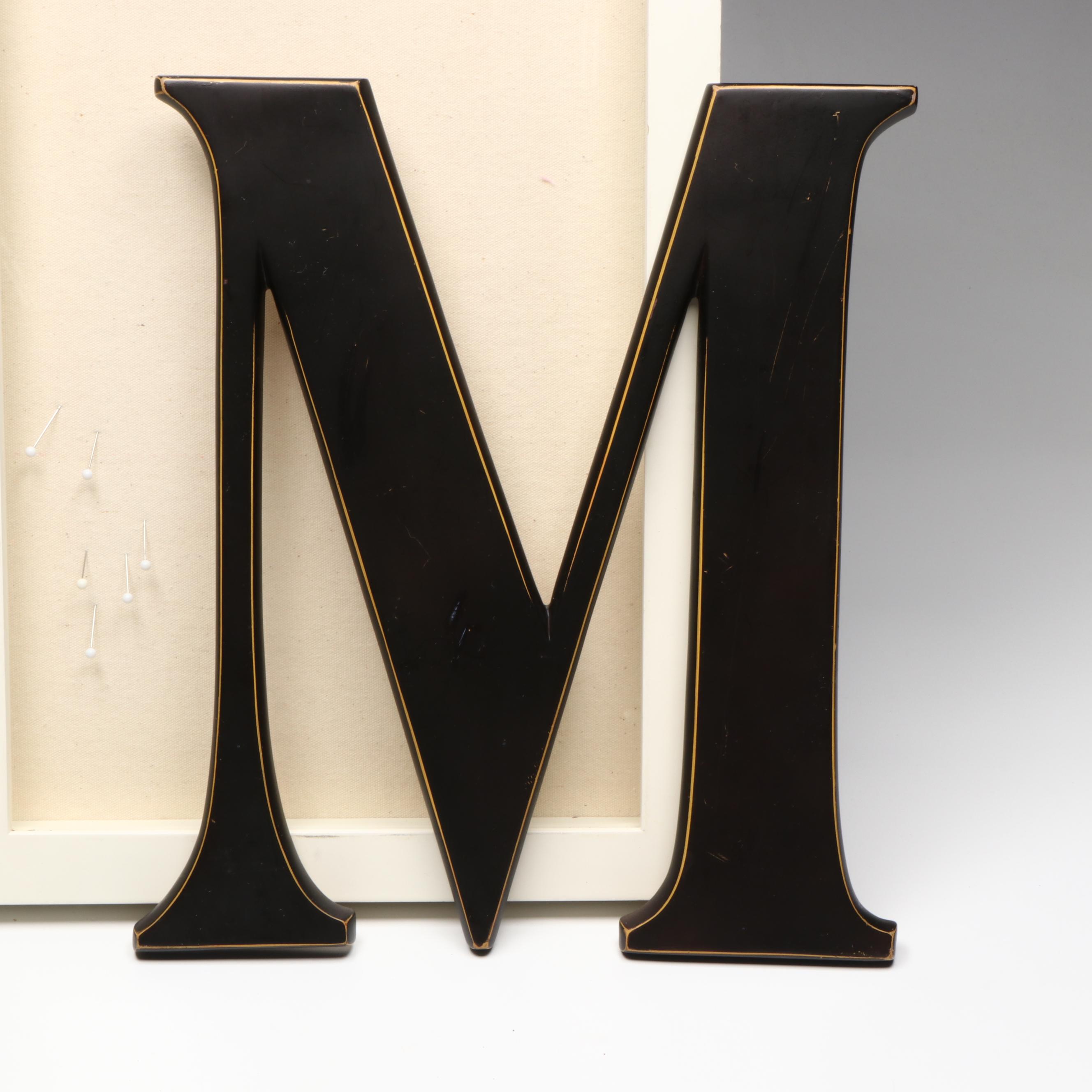 Glass Top Display Box with Wall Hanging "M" and Handmade Photo Album