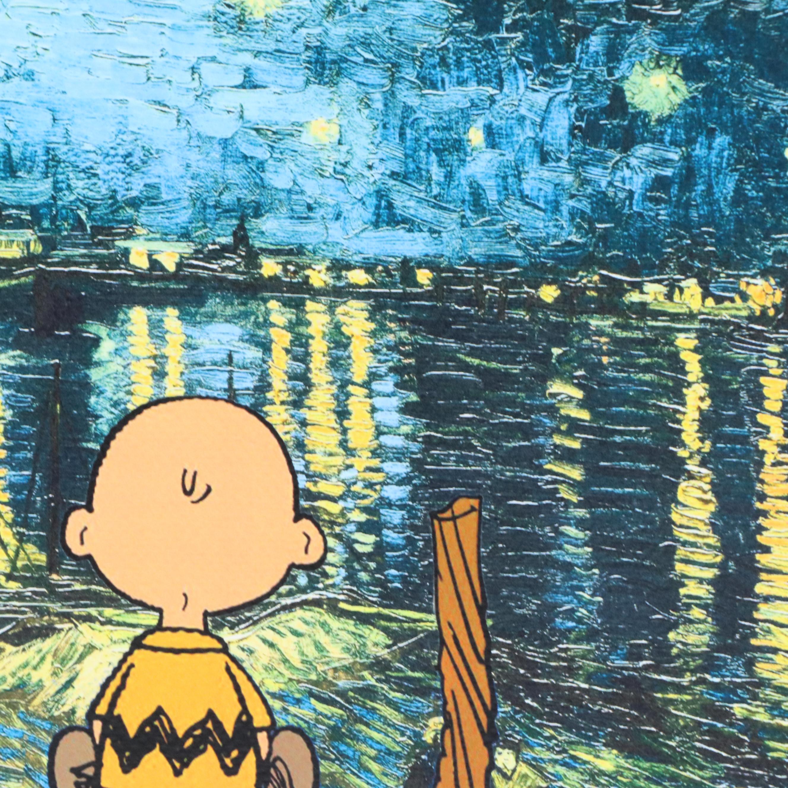 Death NYC Pop Art Graphic Print Featuring Van Gogh x Peanuts, 2022