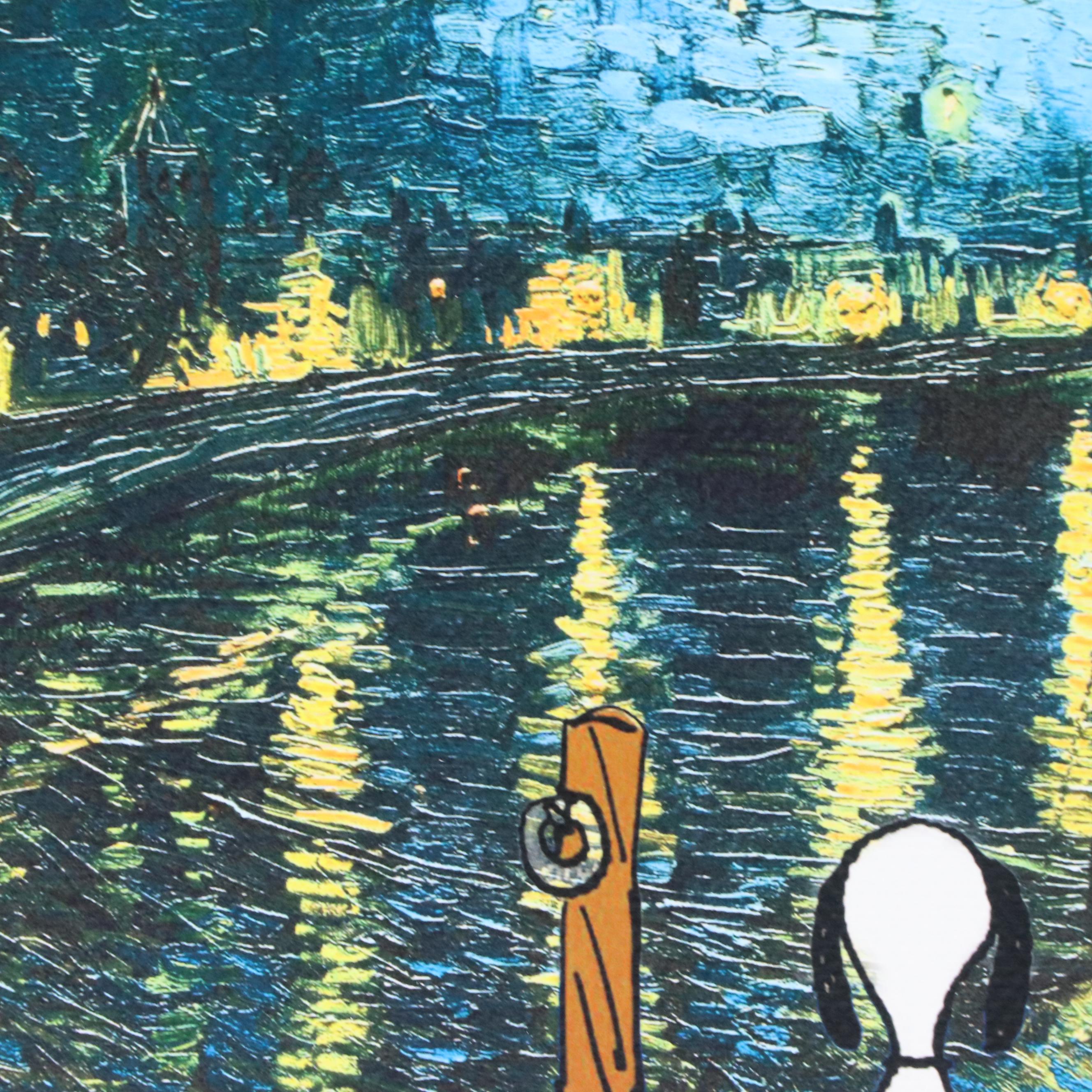 Death NYC Pop Art Graphic Print Featuring Van Gogh x Peanuts, 2022