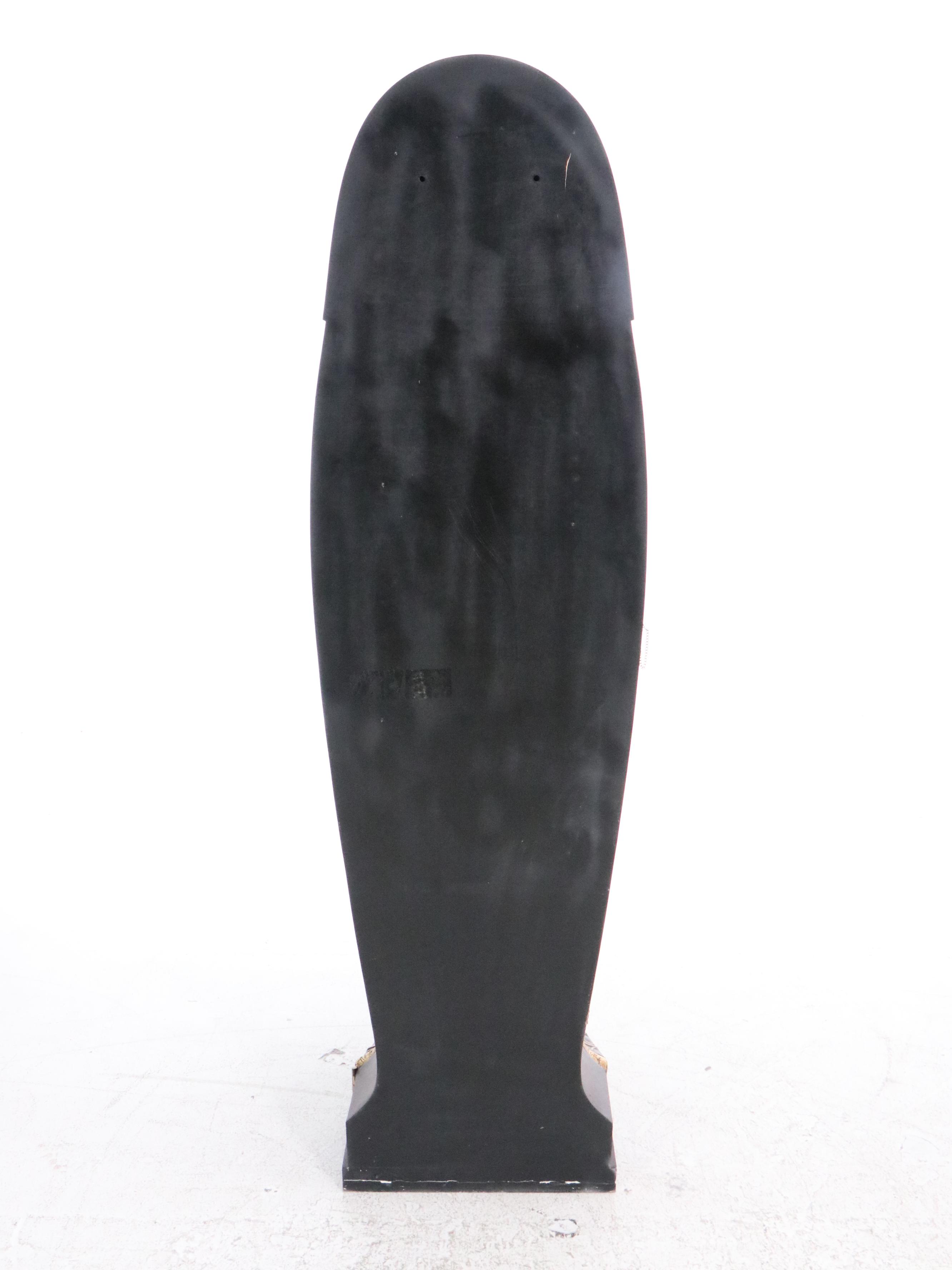 Egyptian Revival Style Parcel-Gilt and Paint-Decorated Sarcophagus-Form Cabinet