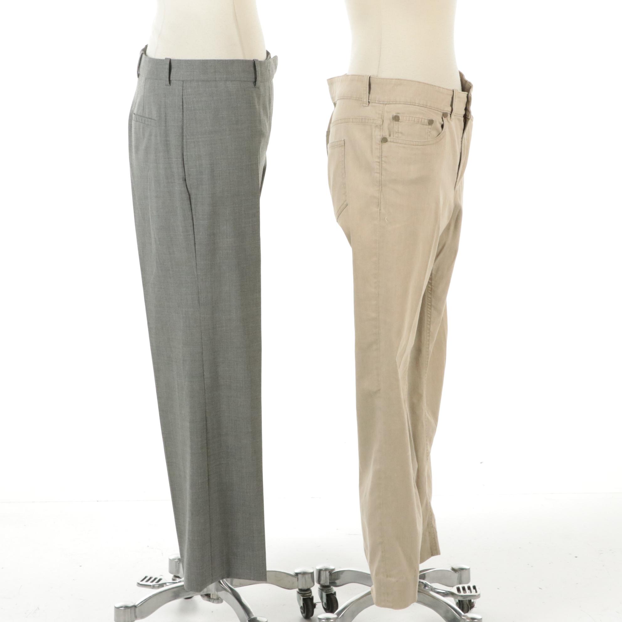 Loro Piano Flat-Front Trousers and Stretch Denim Jeans