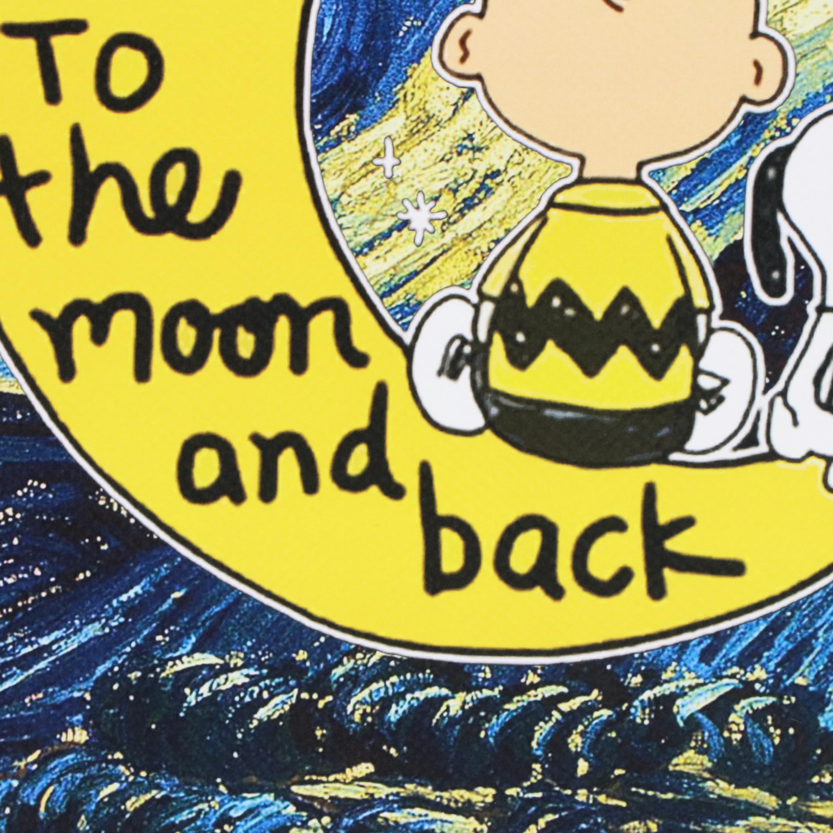 Death NYC Pop Art Graphic Print "I Love You to the Moon and Back," 2025