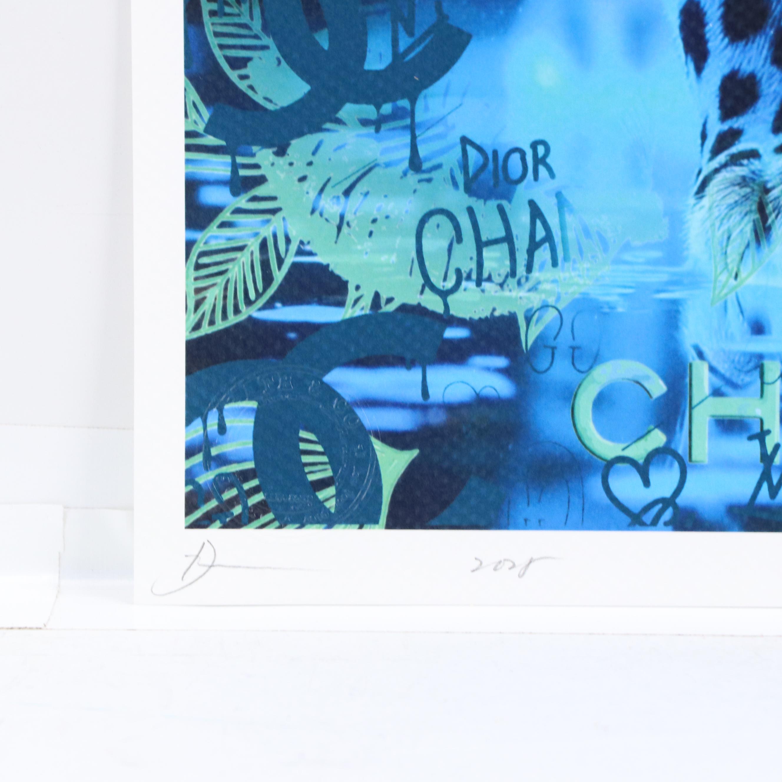 Death NYC Pop Art Graphic Print Featuring Jaguar Cat x Chanel x Dior, 2025