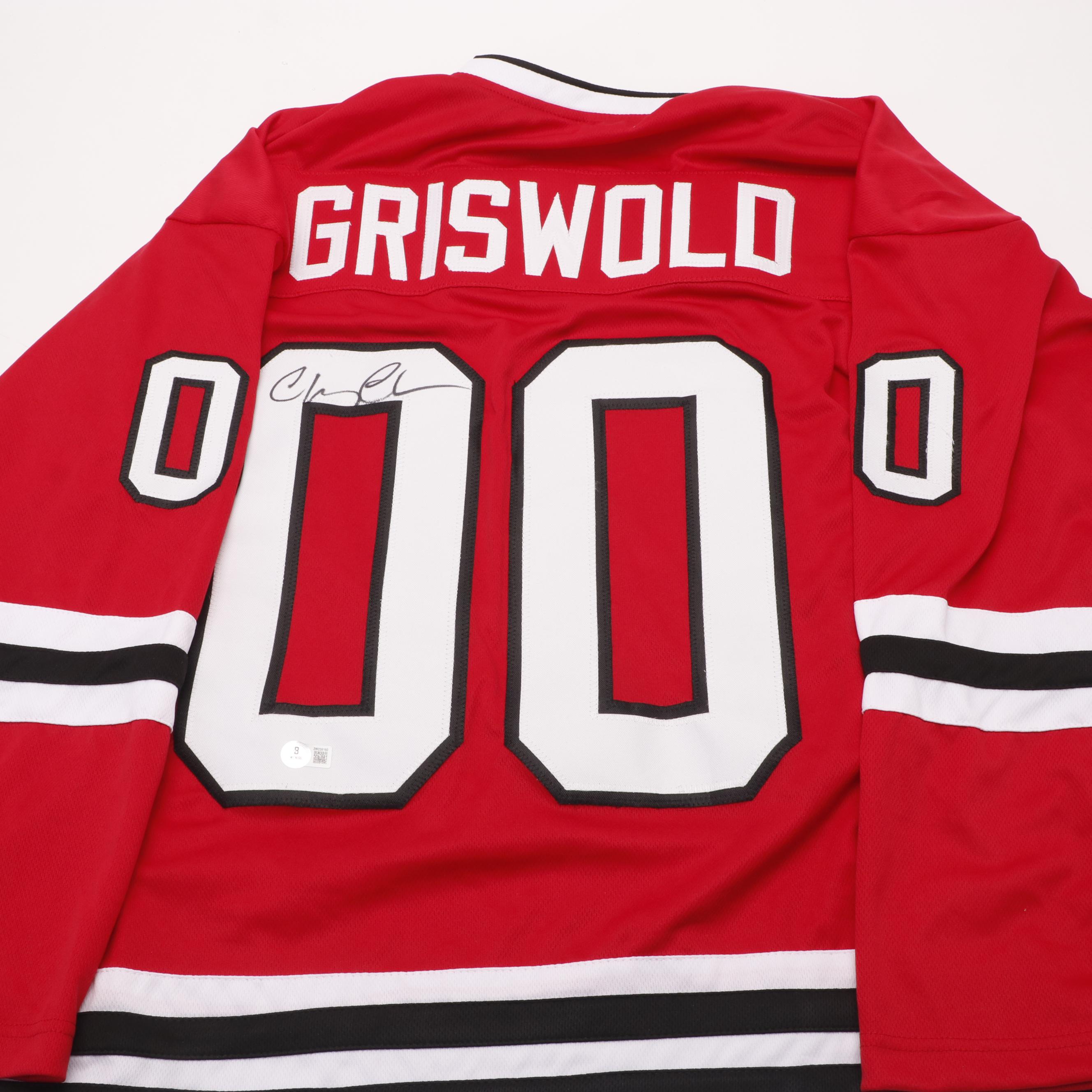 Chevy Chase Signed "Christmas Vacation: Clark Griswold" Hockey Jersey, Beckett