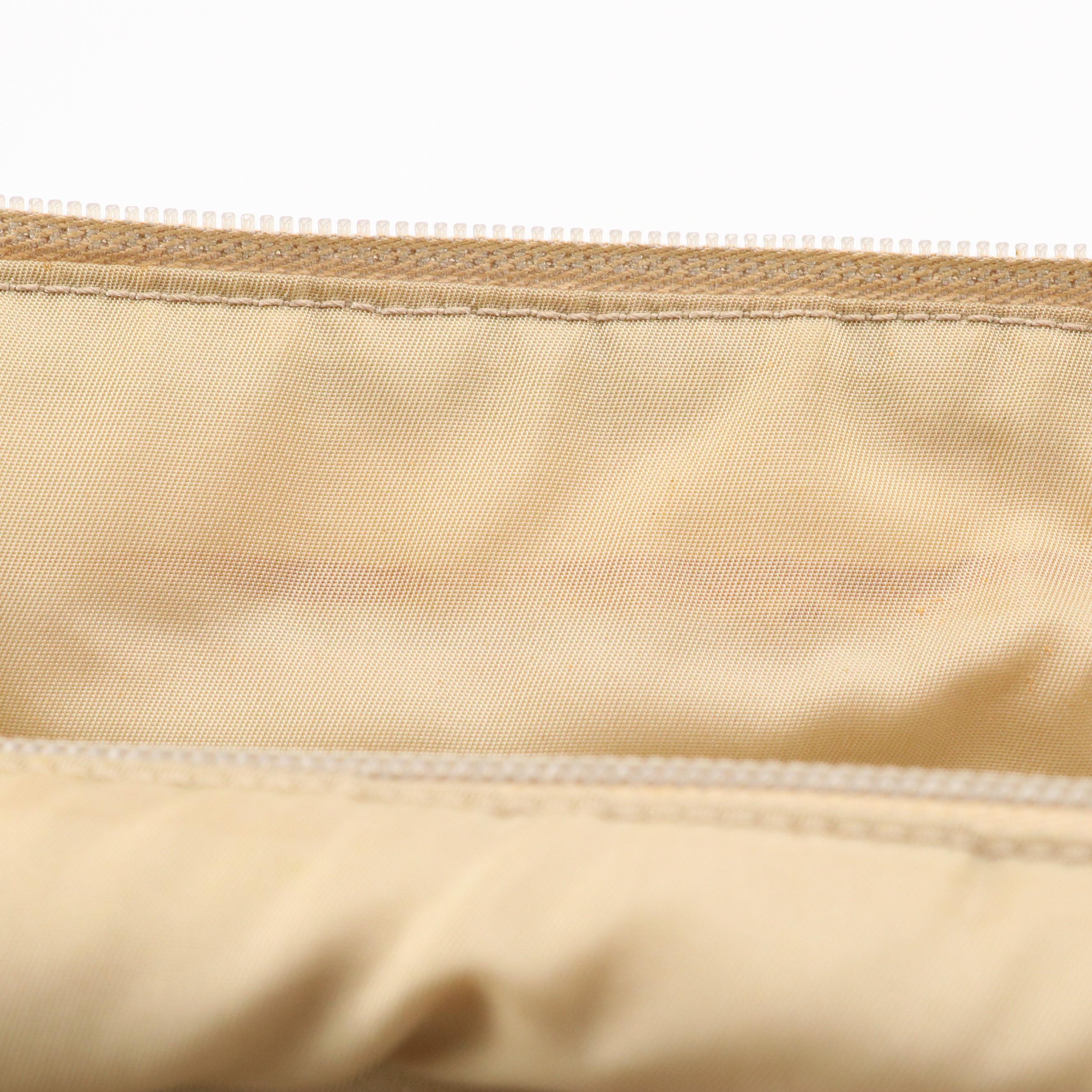 Prada Python Shoulder Bag in Beige Tessuto Nylon