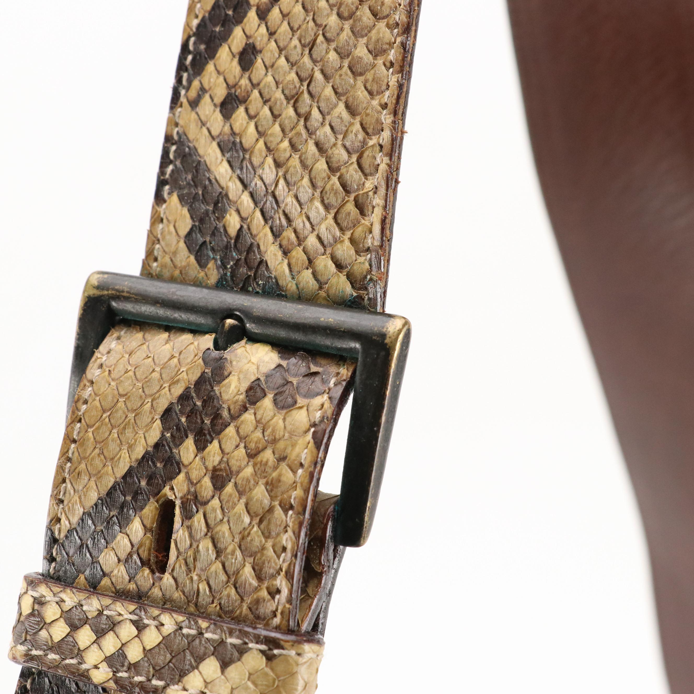 Prada Python Shoulder Bag in Beige Tessuto Nylon