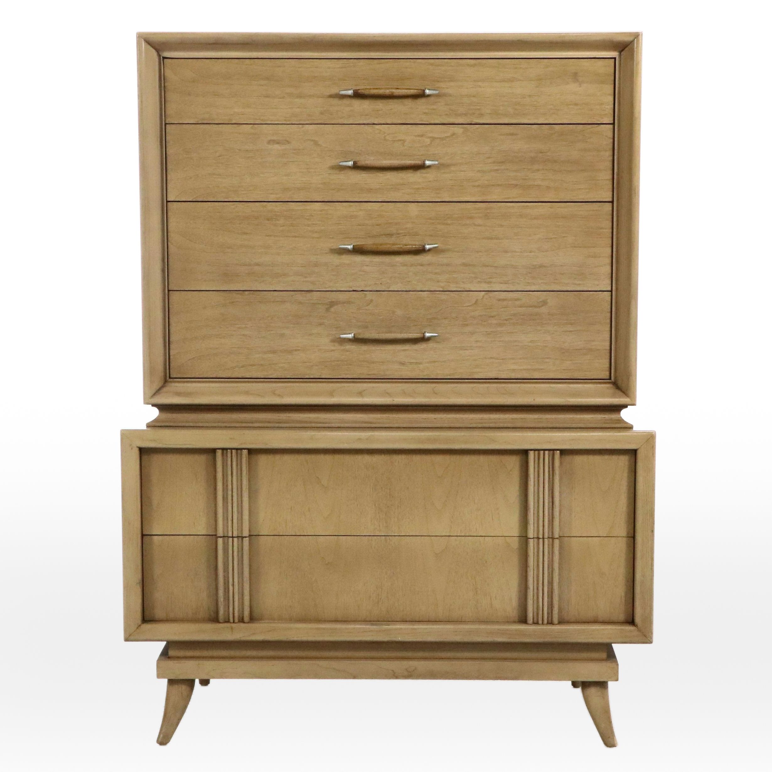 American of Martinsville Mid Century Modern Chest on Chest