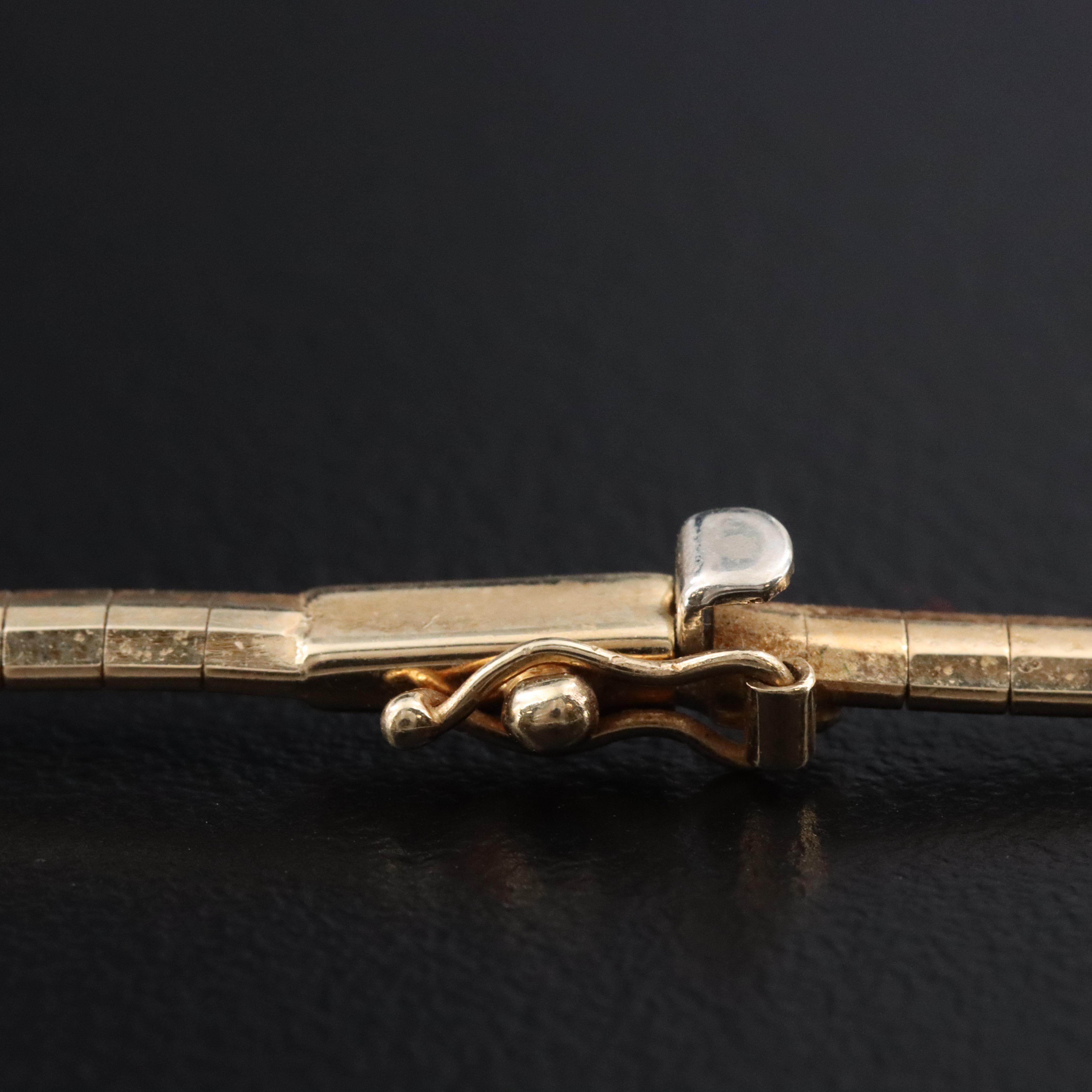 Italian 14K Twist Omega Chain Necklace