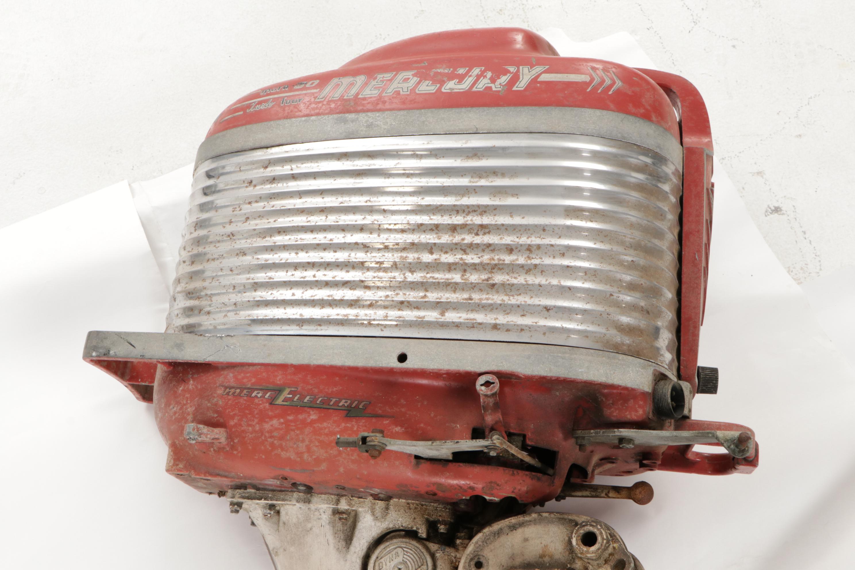 Mercury Mark 30 Turbo Four Outboard Boat Motor, Mid-20th Century
