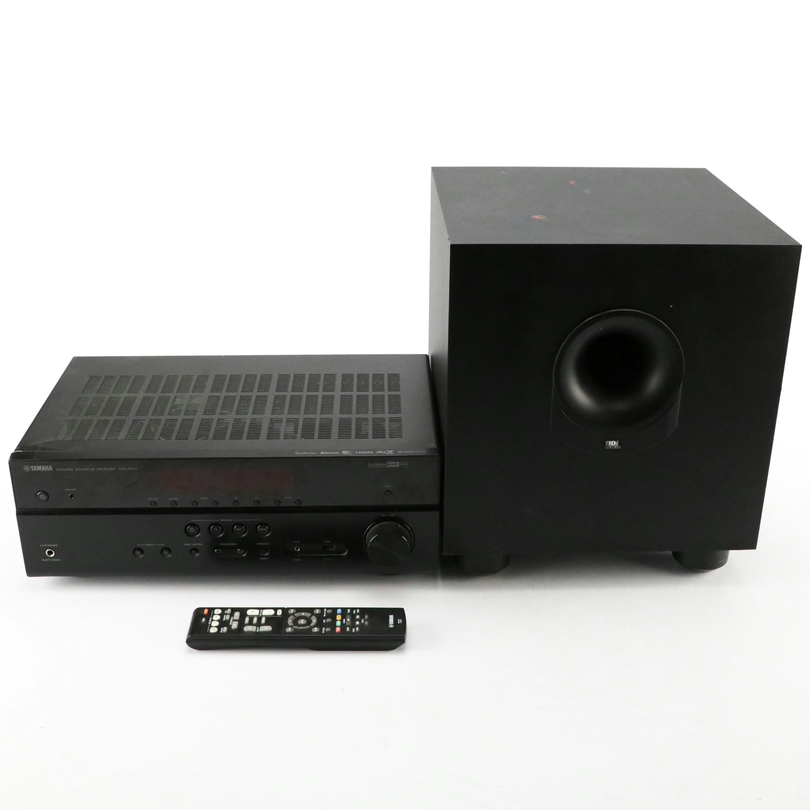 Yamaha TSR-5810 AV Receiver with JBL SUB135 Subwoofer Speaker