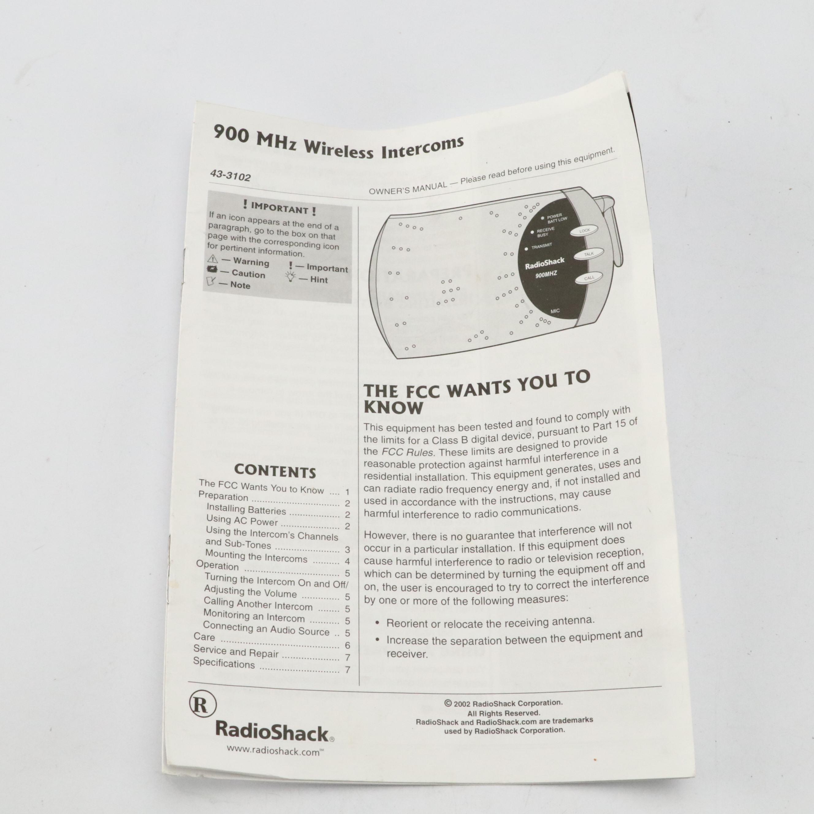 Motorola Talkabouts, Radio Shack Wireless Intercoms, First Alert Escape Ladder