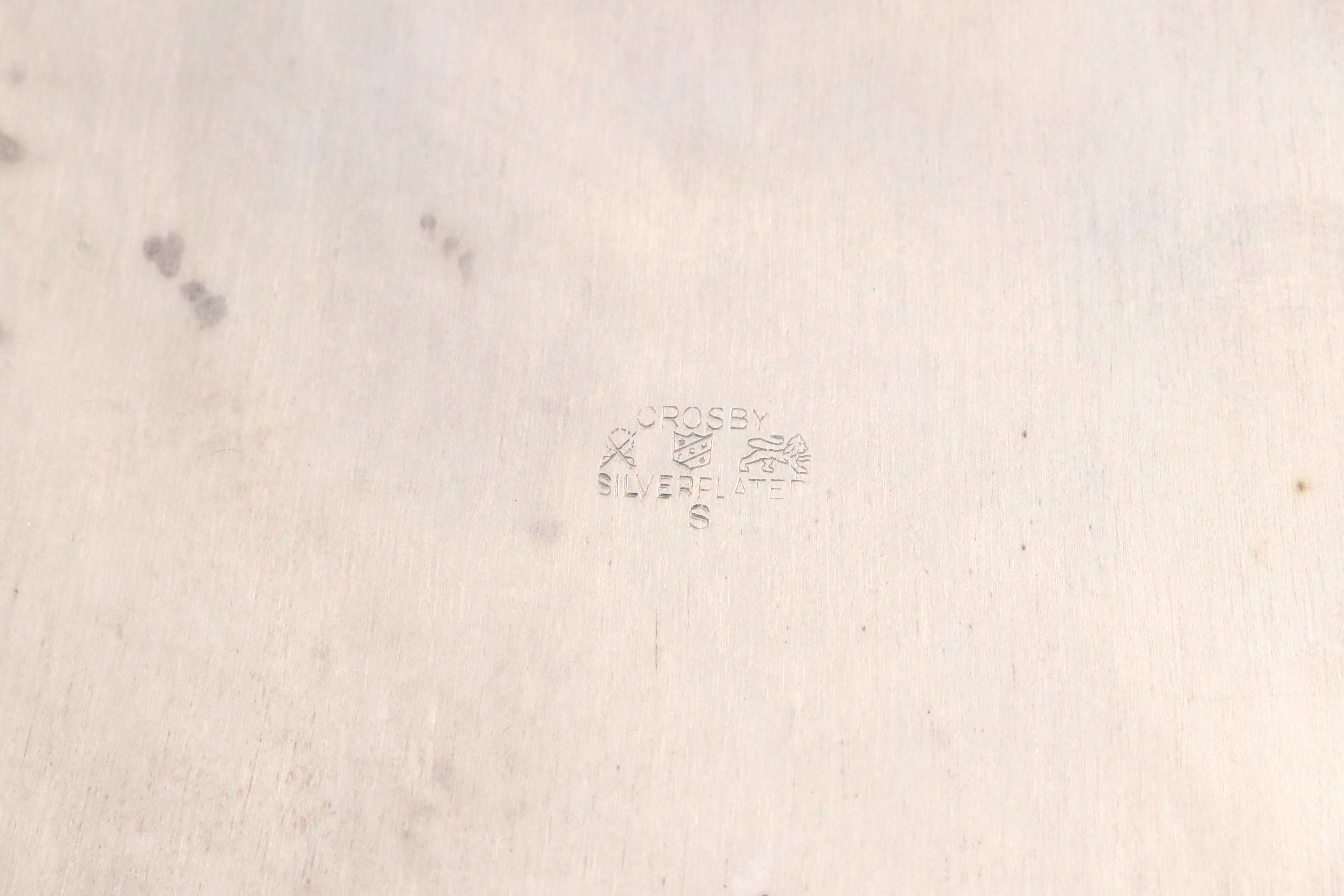 Crosby Silver Plate Casserole with Bristol Tray and Other Serverware, 20th C.