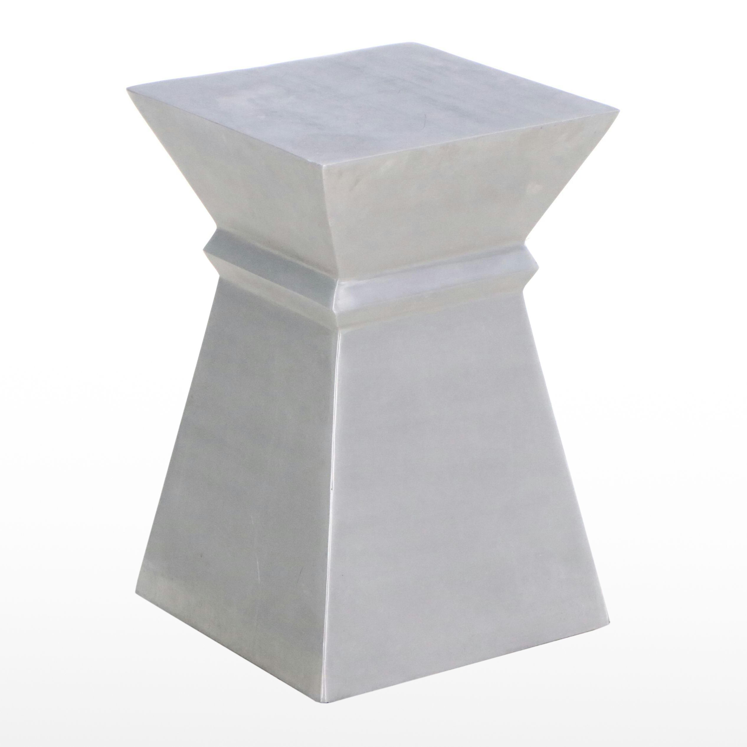 Aluminum Cinched Pedestal End Table
