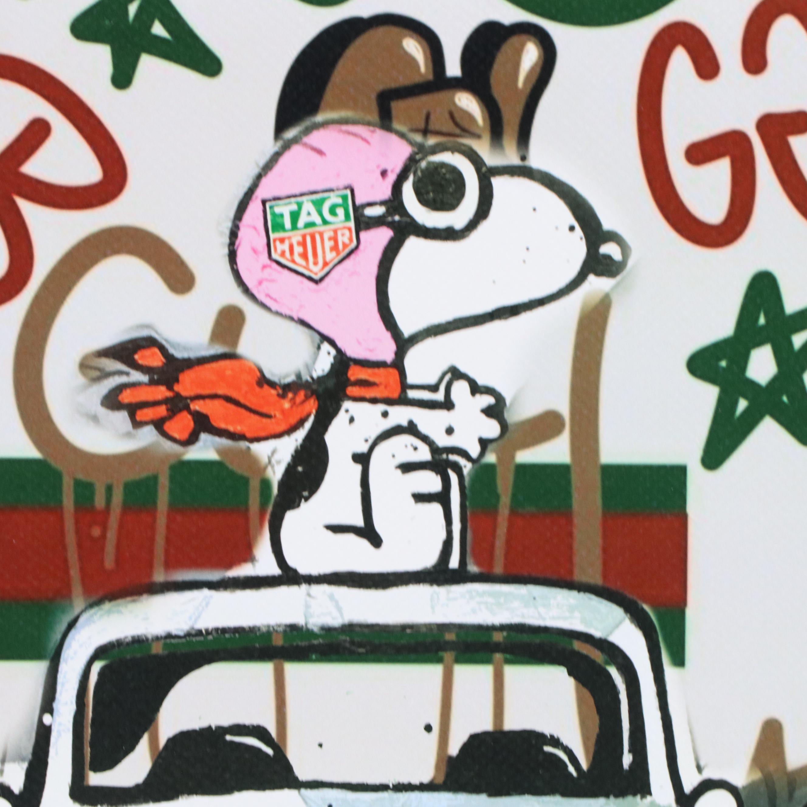 Death NYC Pop Art Graphic Print Featuring Snoopy x Porsche, 2025