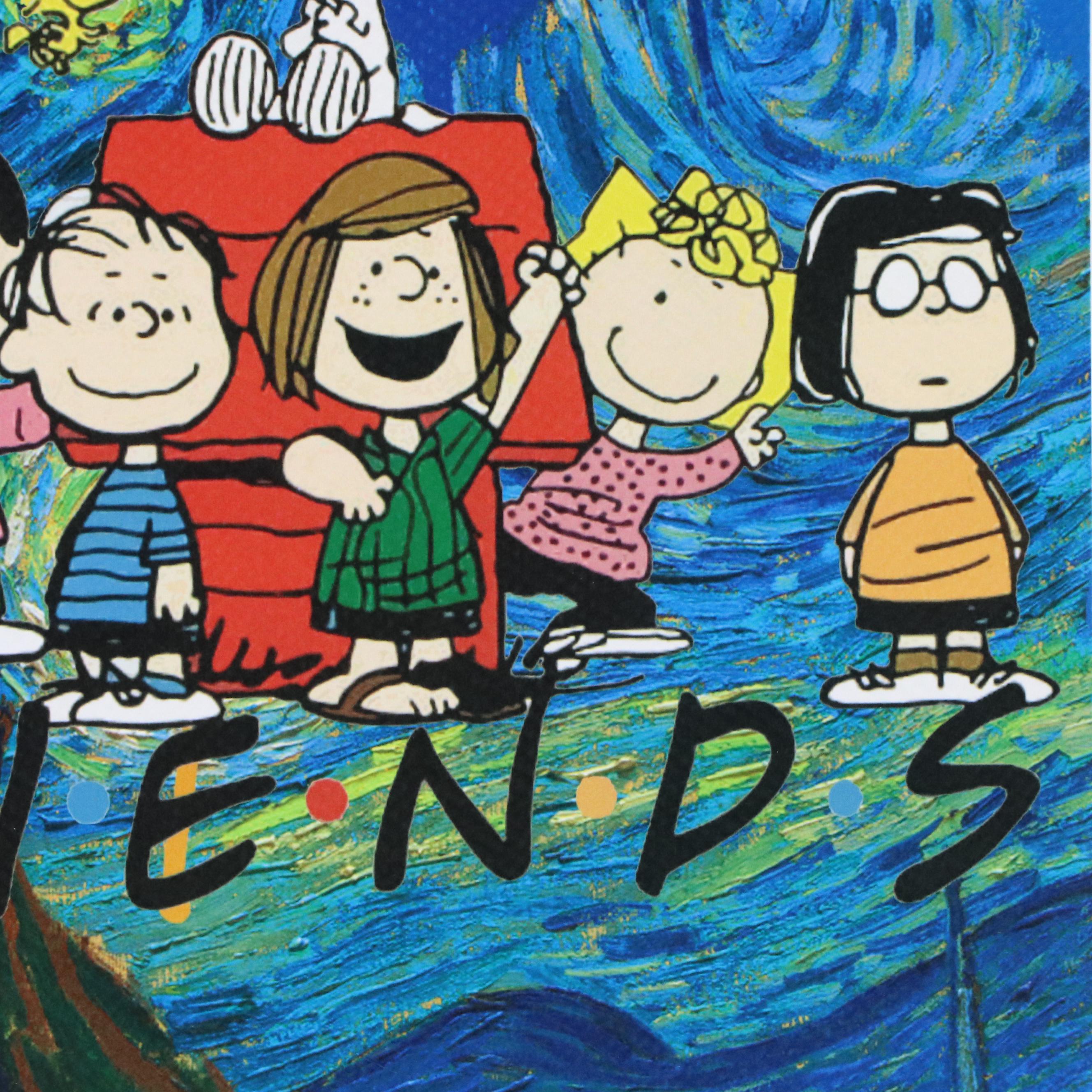 Death NYC Pop Art Graphic Print Hamage Van Gogh x Peanuts "Friends," 2025
