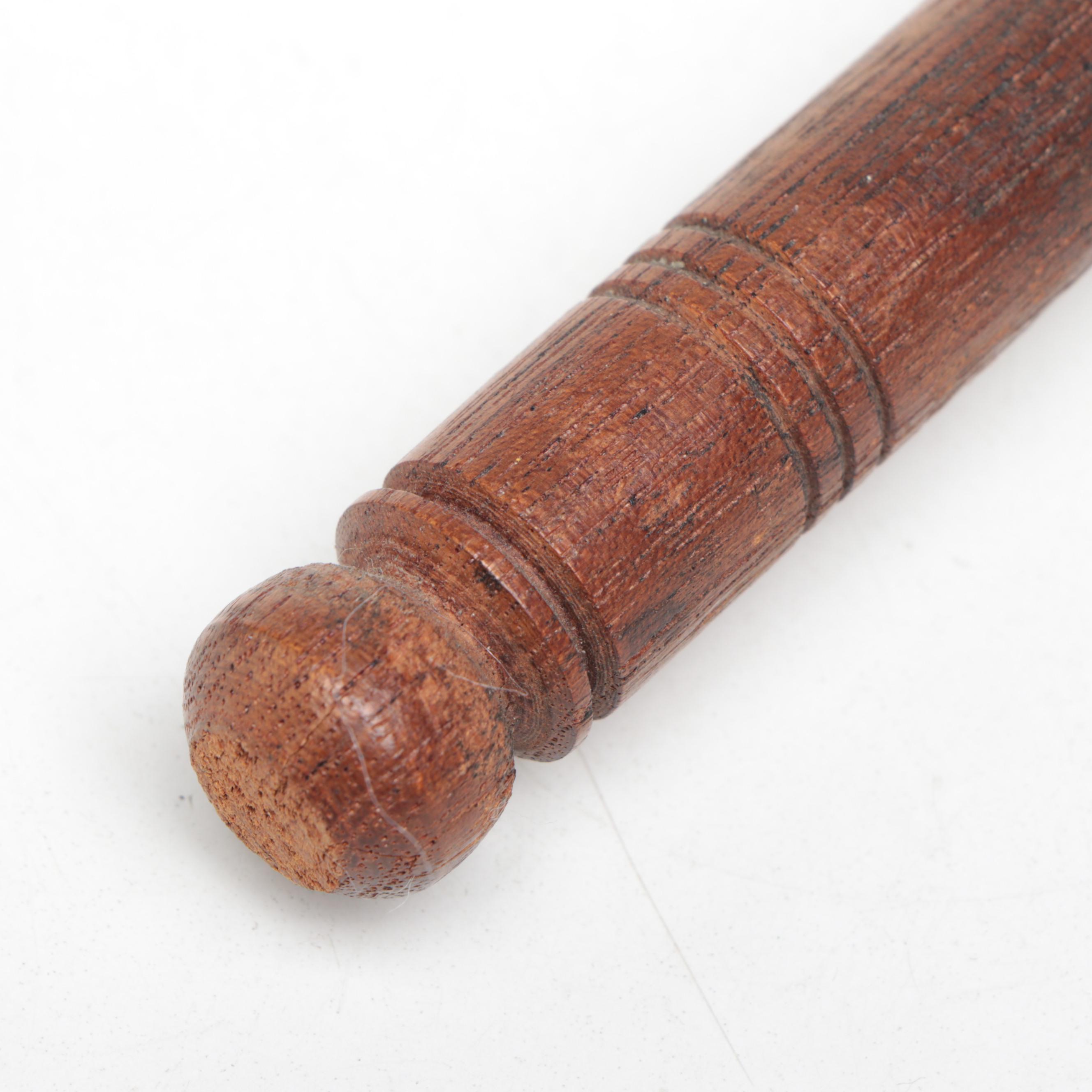 Tibetan Buddhist Wood and Bone Prayer Wheel